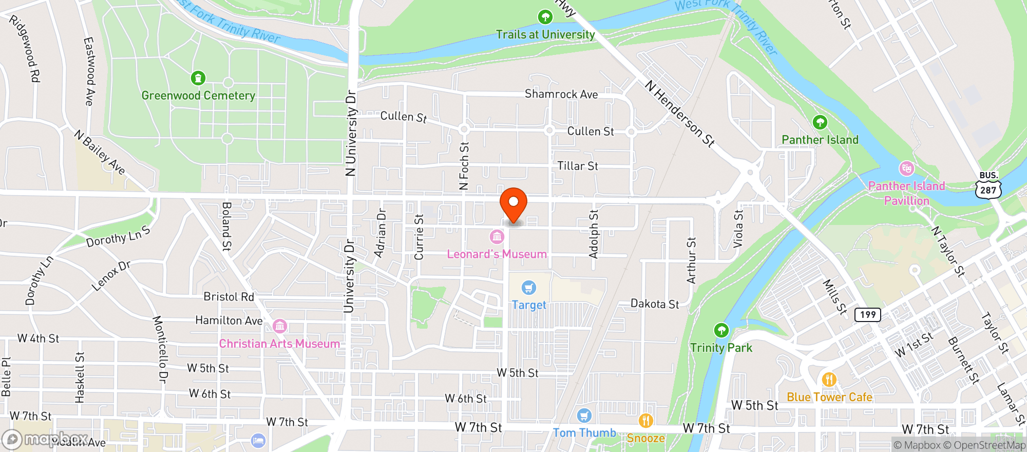 Map showing Maple Branch Craft Brewery