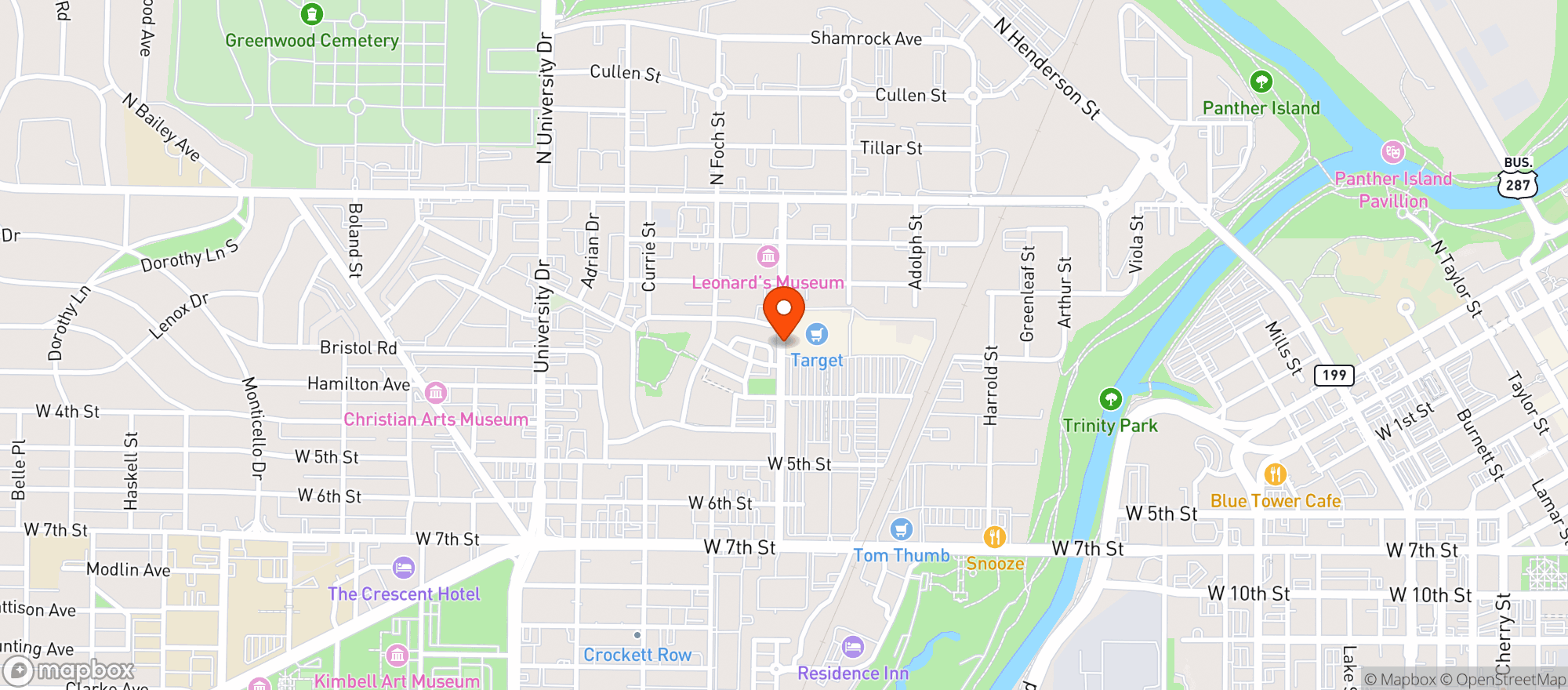 Map showing Supertarget