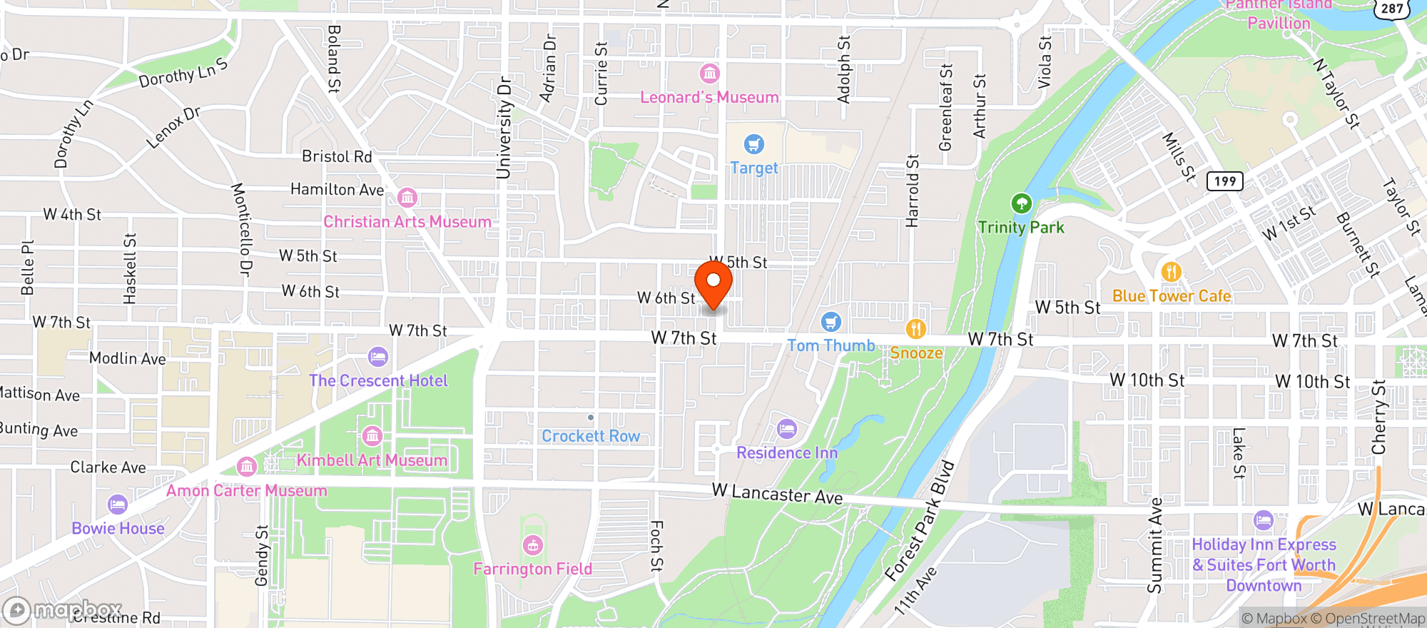 Map showing Corner Taproom