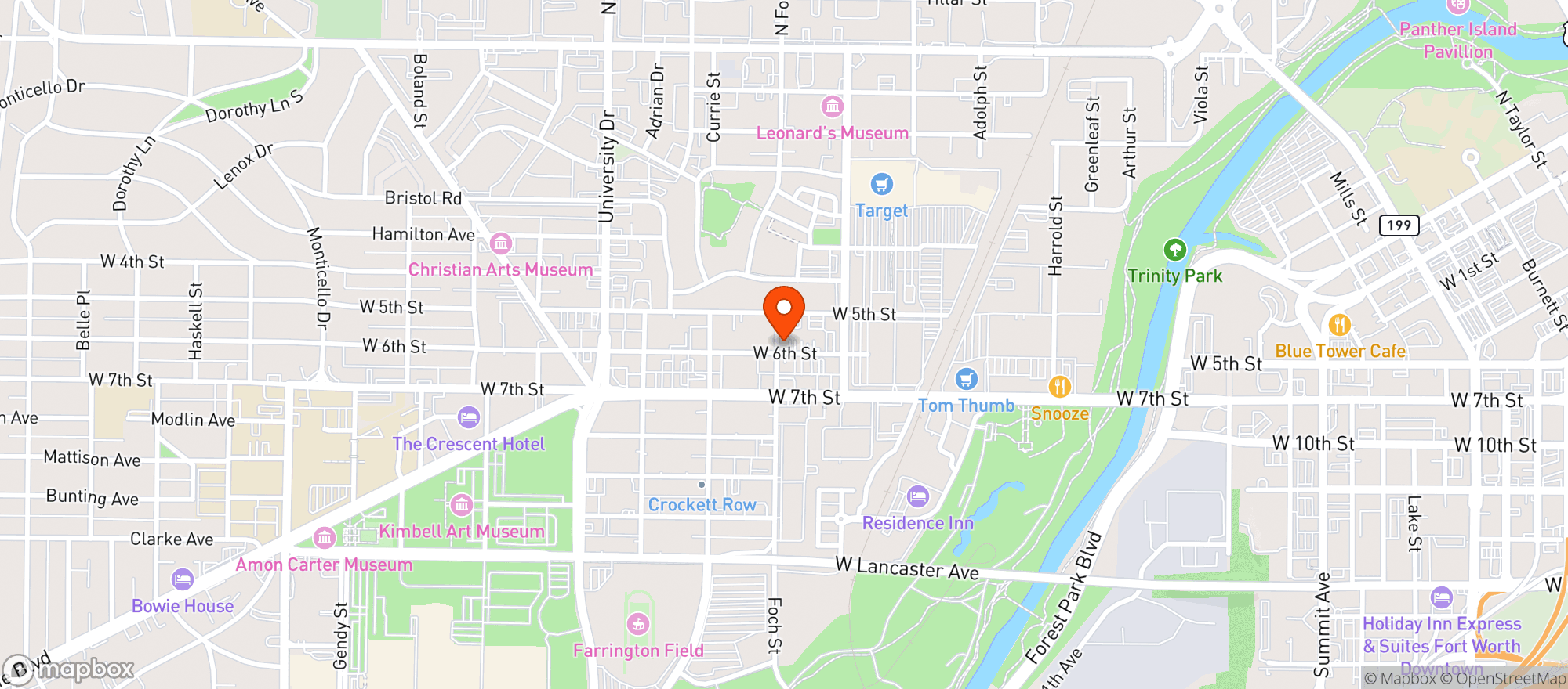 Map showing Birdies Social Club