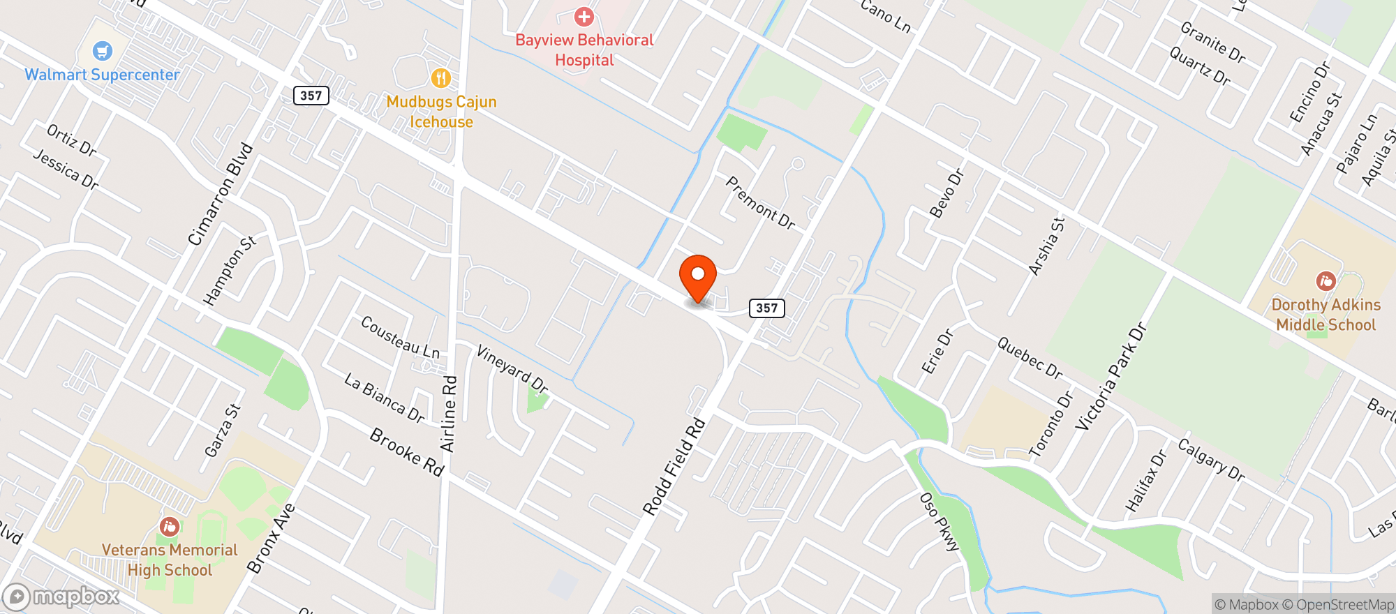 Map showing The Bwb Restaurant