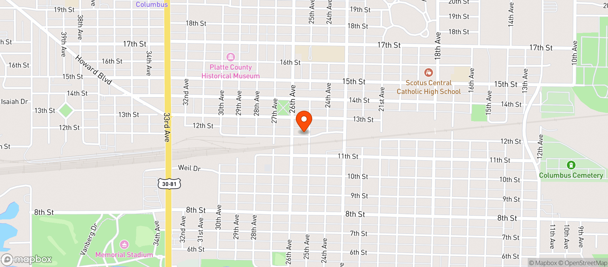 Map showing Miceks Bar