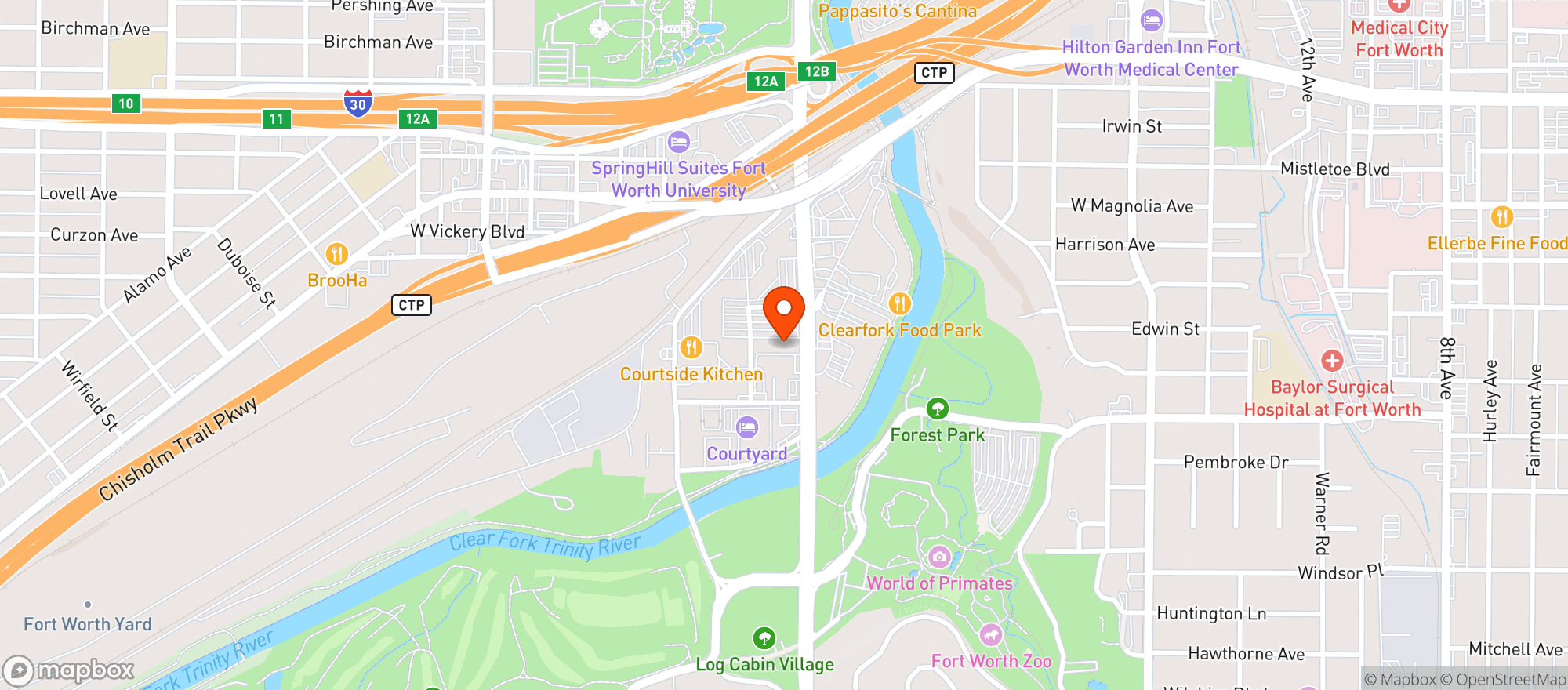 Map showing Williams Sonoma