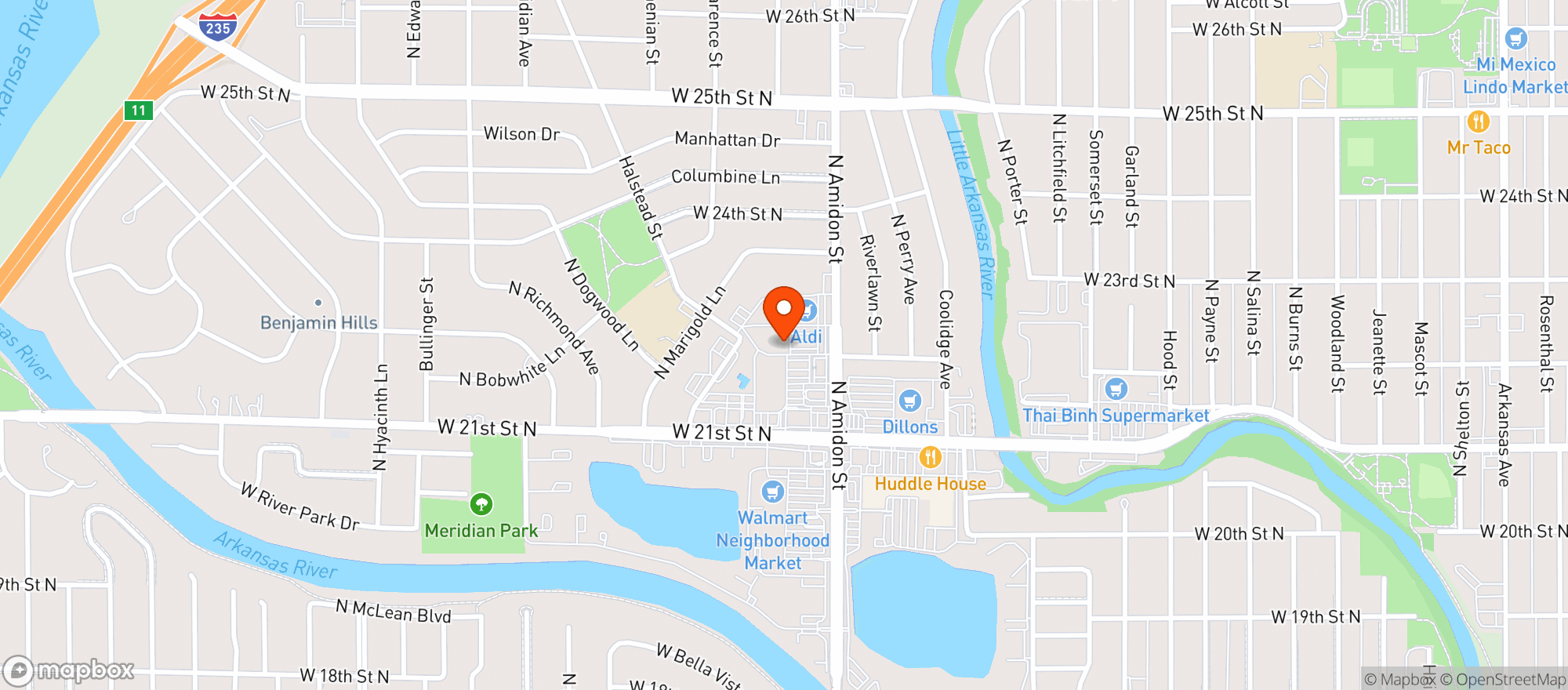 Map showing J Davis Liquor Cabinet
