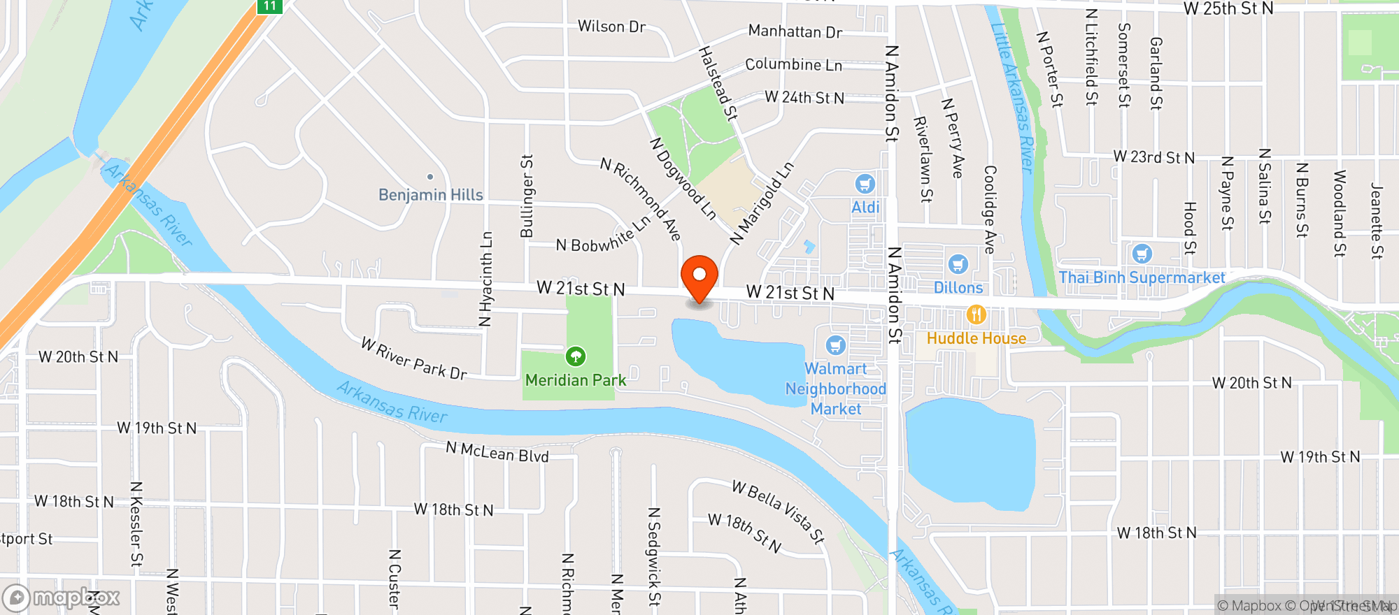 Map showing Rc 21st Liquor