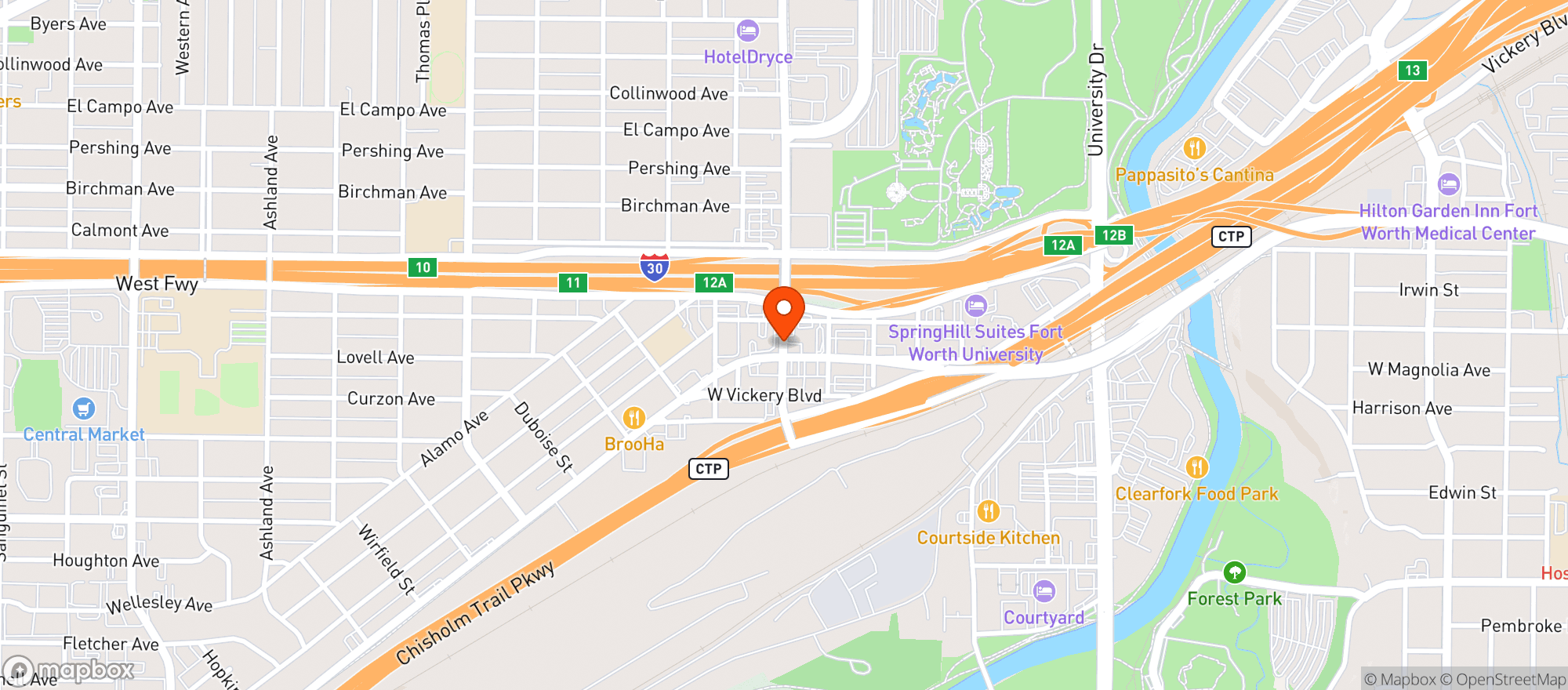 Map showing Rail Head Smoke House