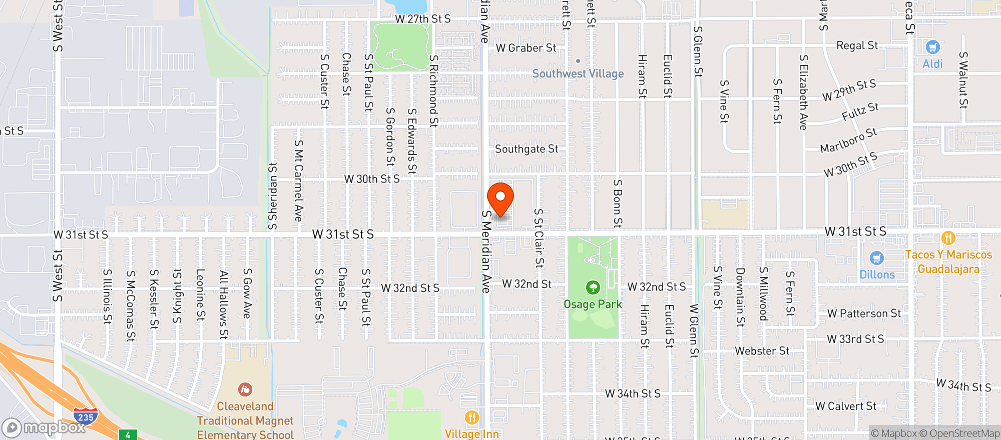 Map showing Davis Liquor Outlet