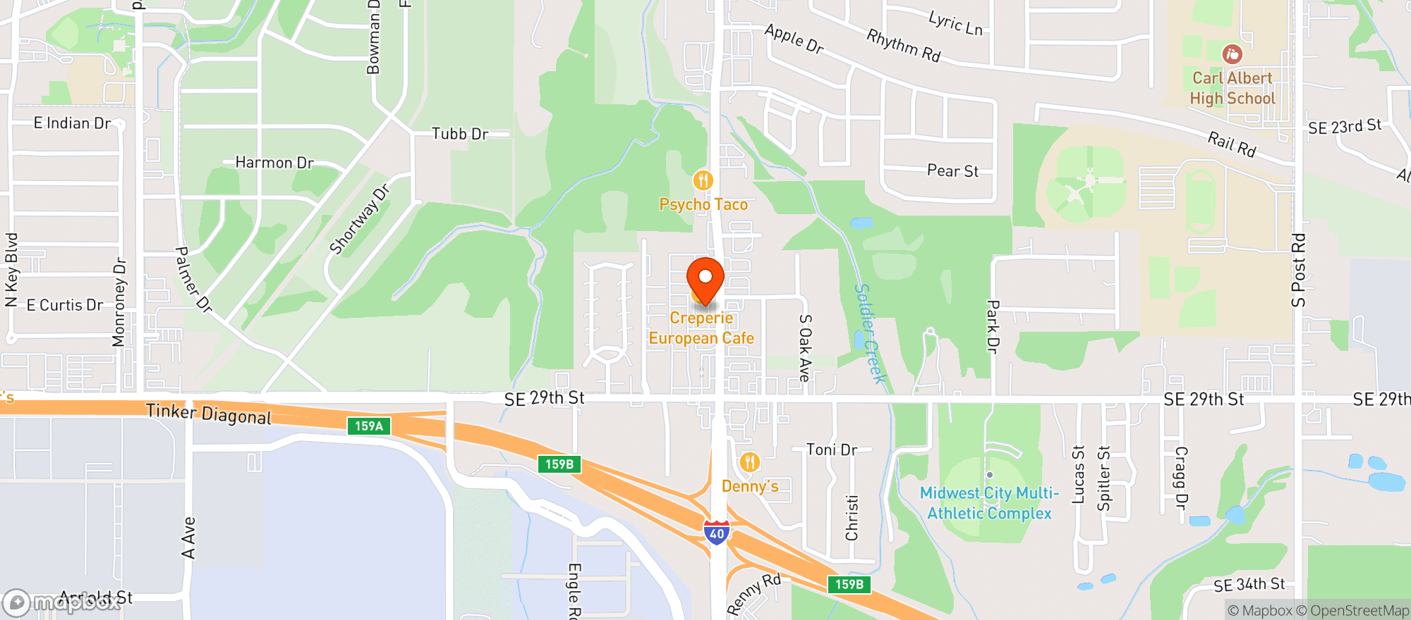 Map showing The Cigar Box