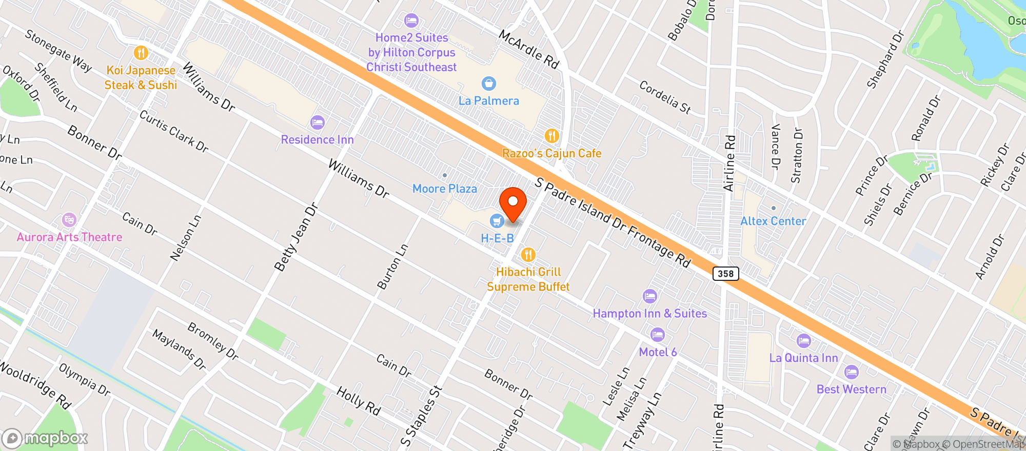 Map showing Gnc