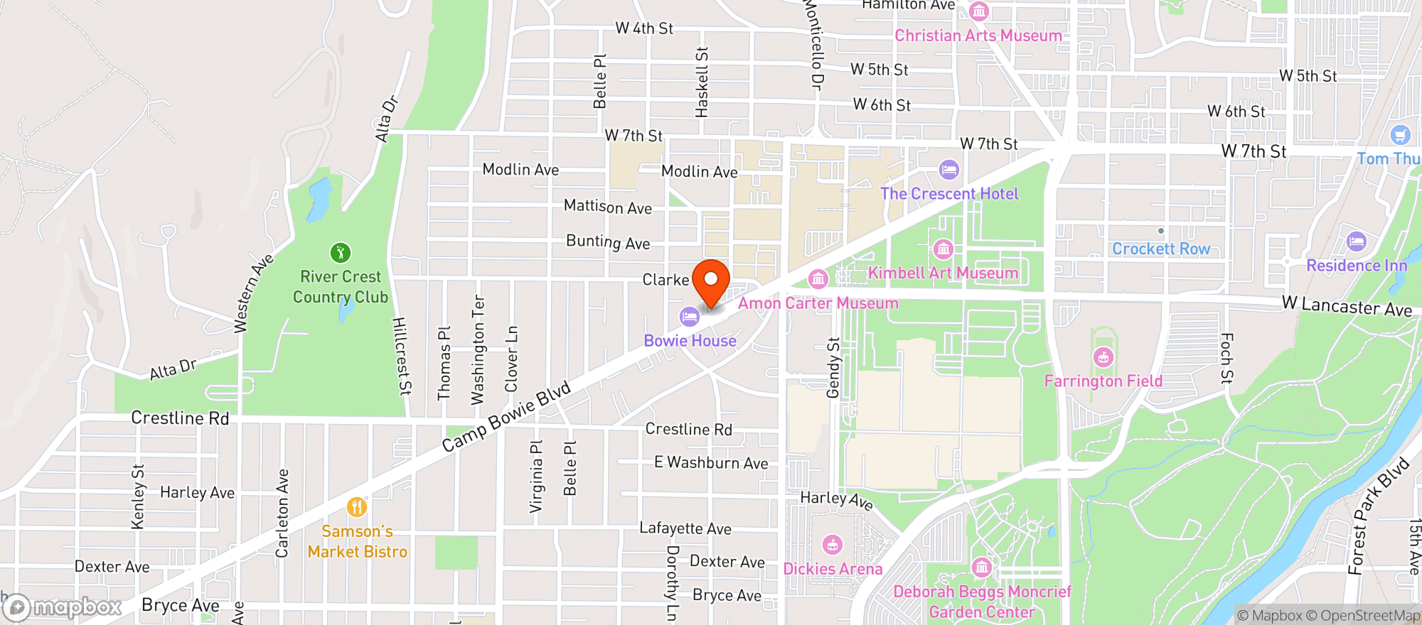 Map showing Bowie House, Auberge Resorts Collection