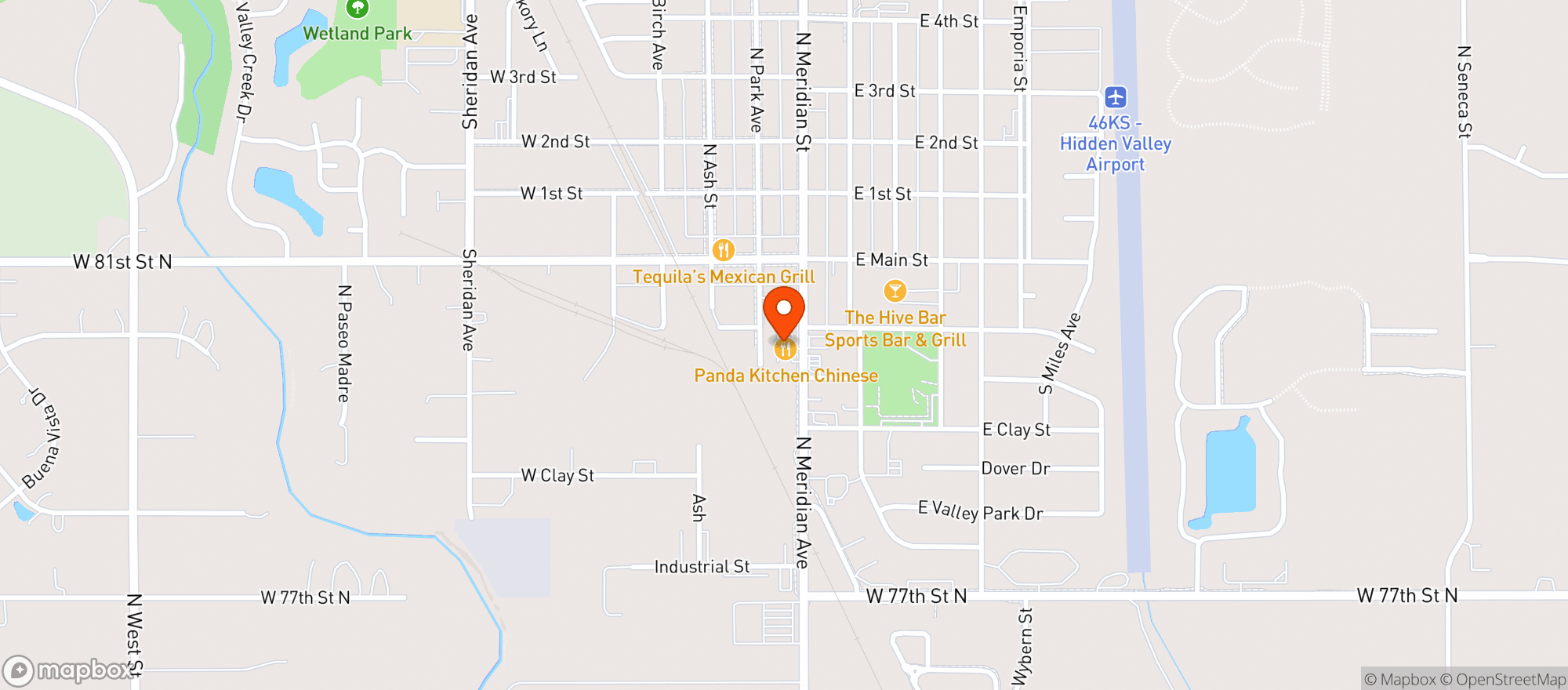 Map showing Valley Center Liquor