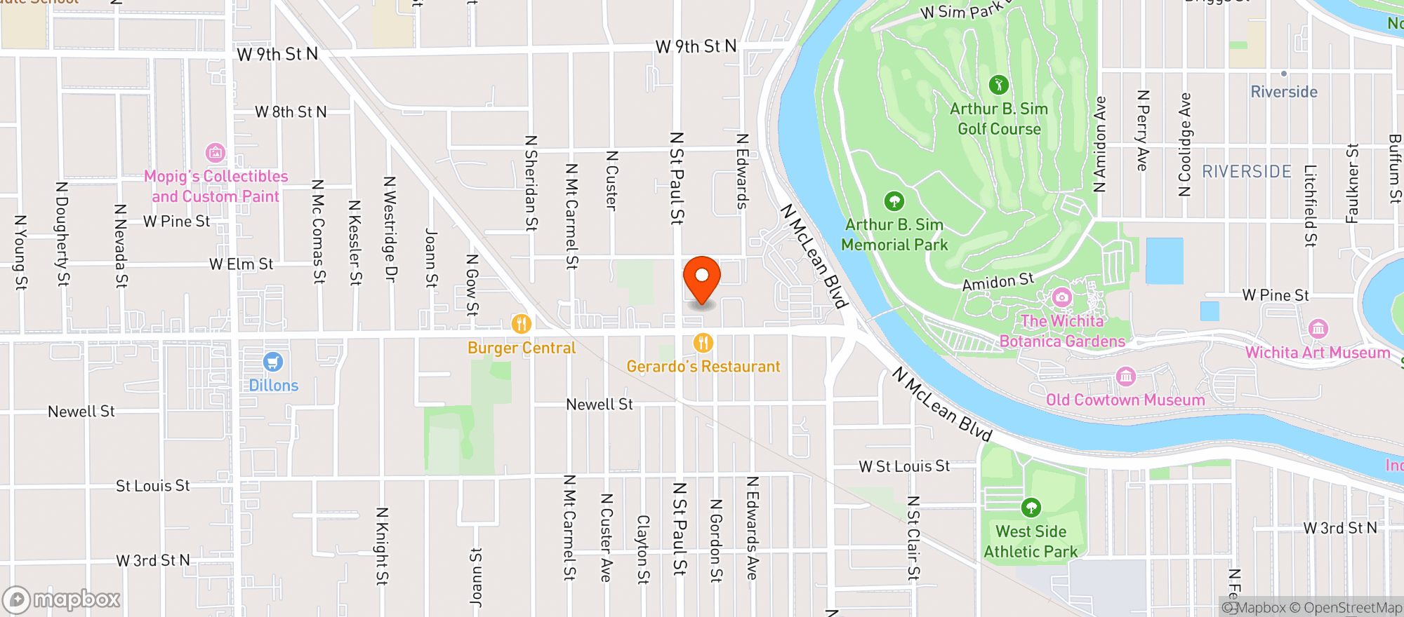 Map showing C&r Liquor