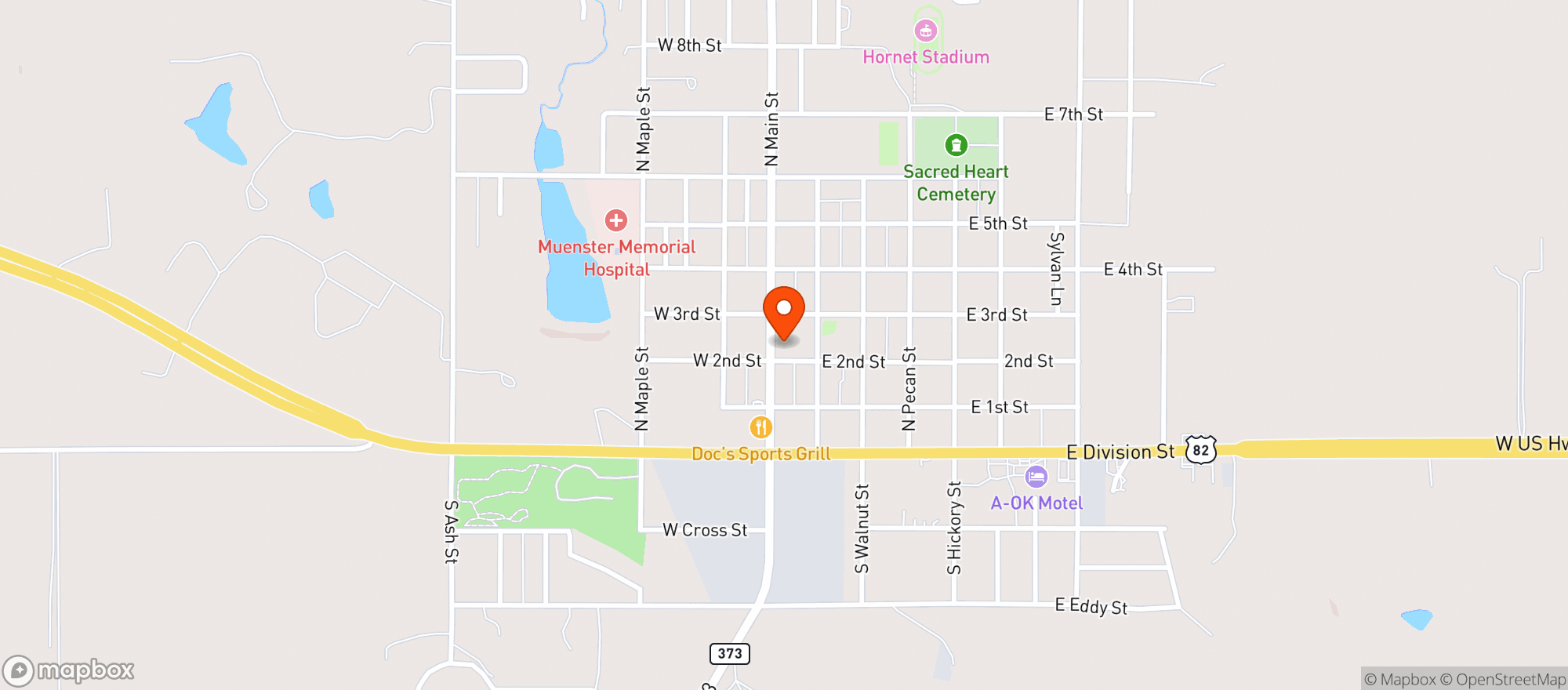 Map showing Fischers Meat Mrkt Afi - 1304