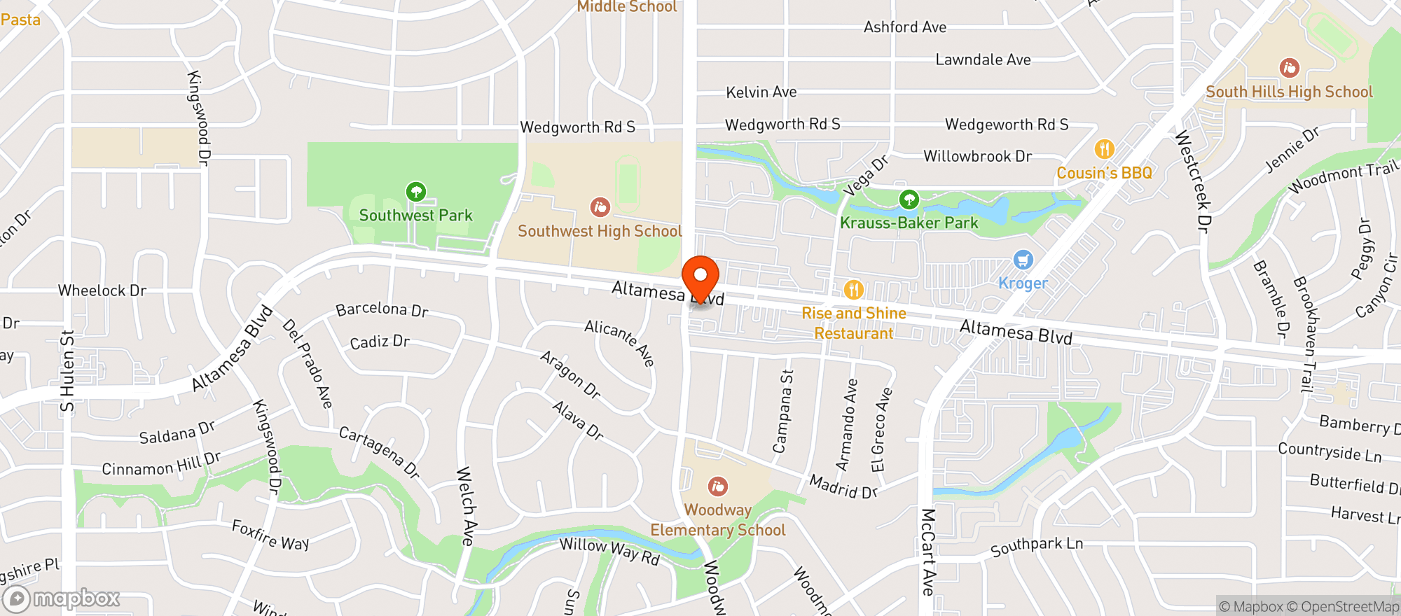 Map showing Metro Mart