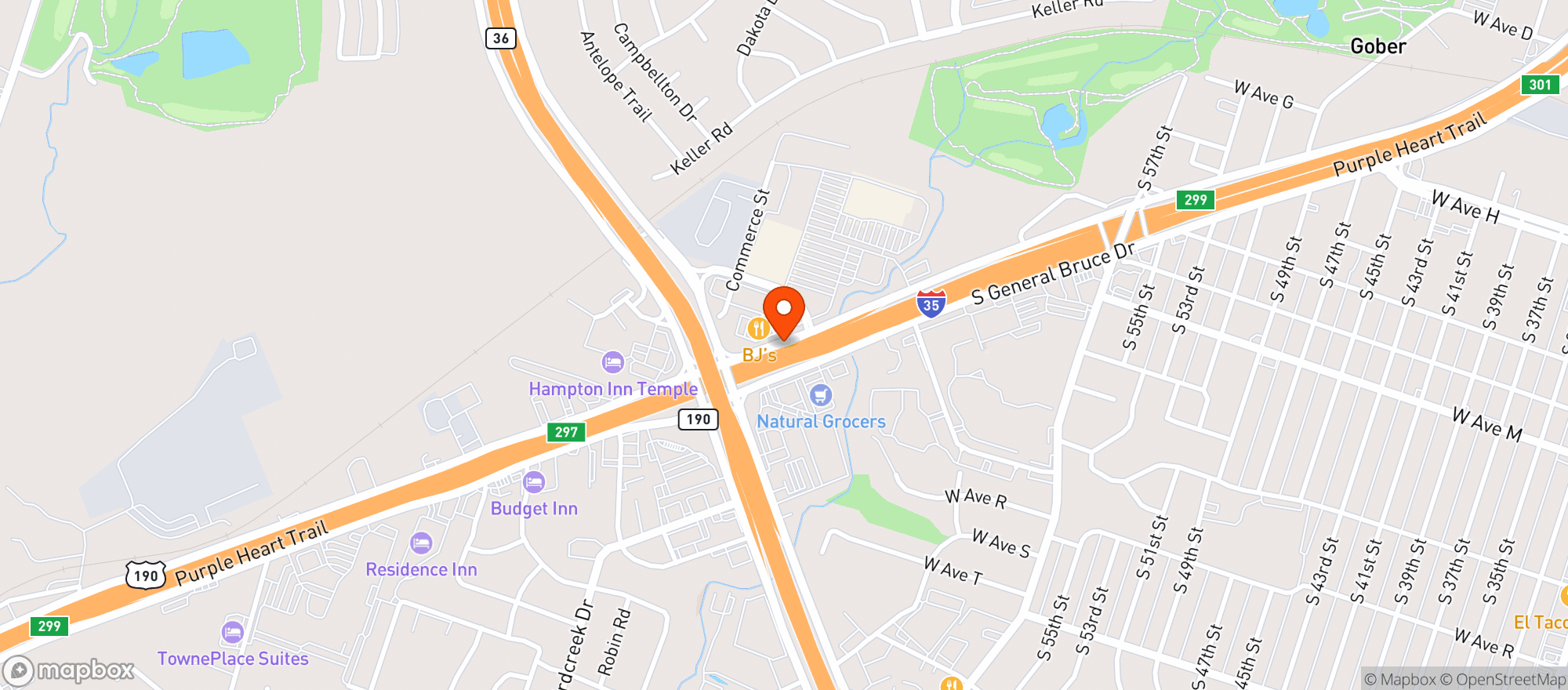 Map showing Target