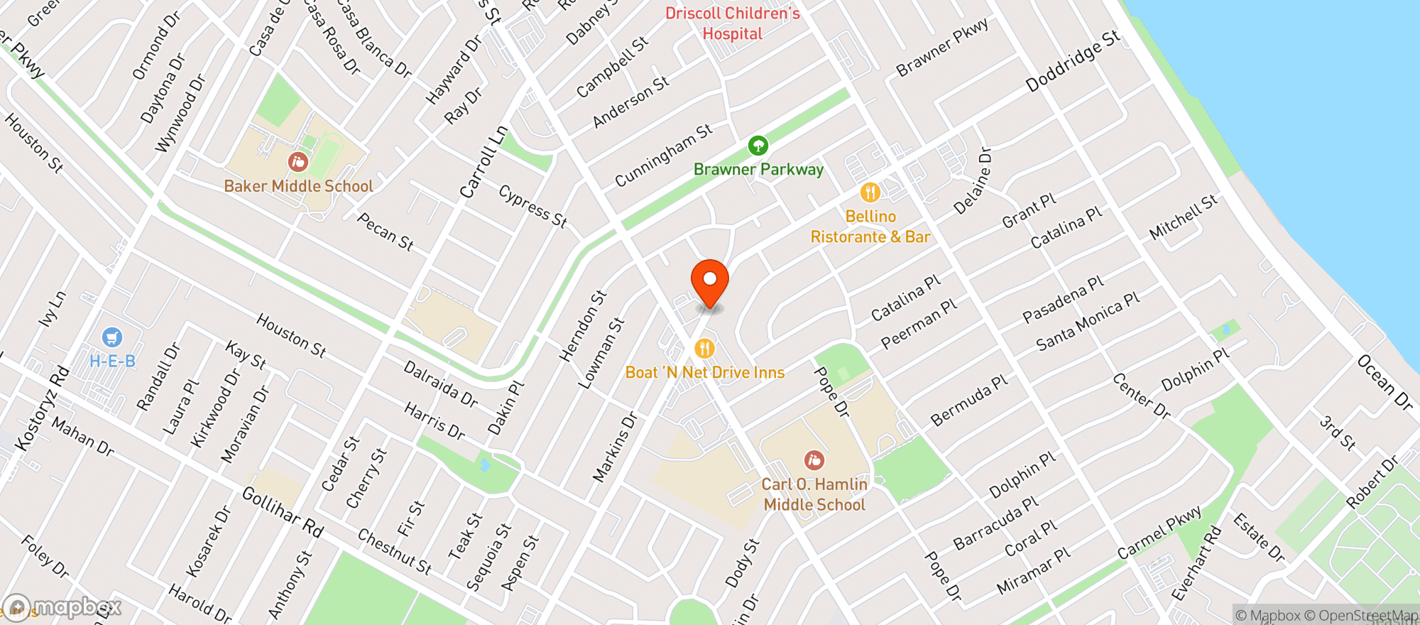 Map showing Natural Grocers by Vitamin Cottage - Natural Grocers by VC_Corpus Christi (CC) - 00530114
