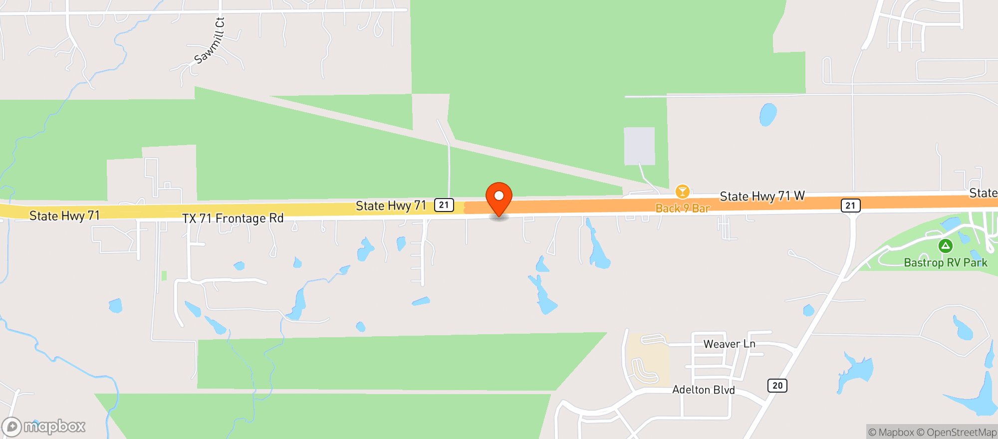 Map showing 71 Food Mart