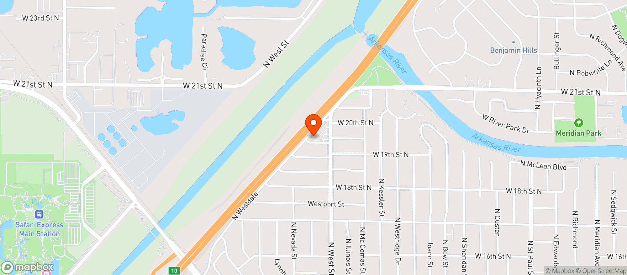 Map showing Quincy S Bar & Grill