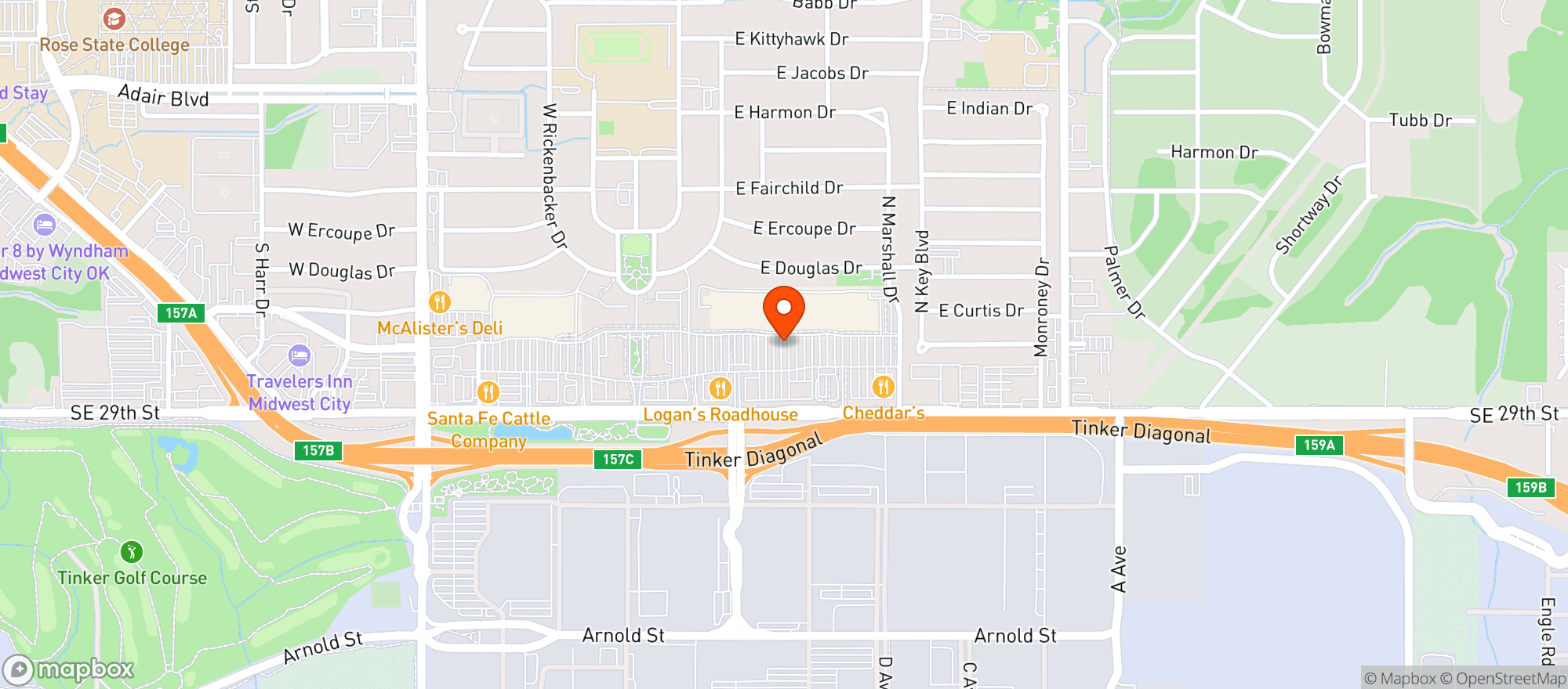 Map showing Target - Midwest City