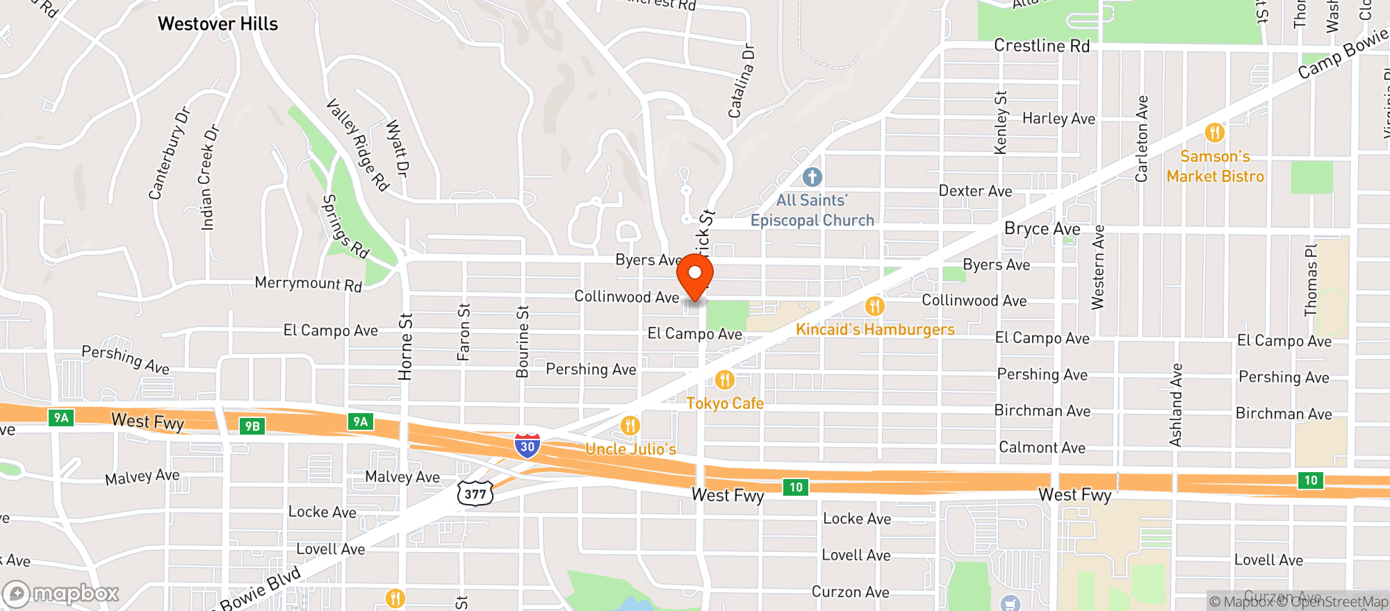 Map showing Roy Pope Market