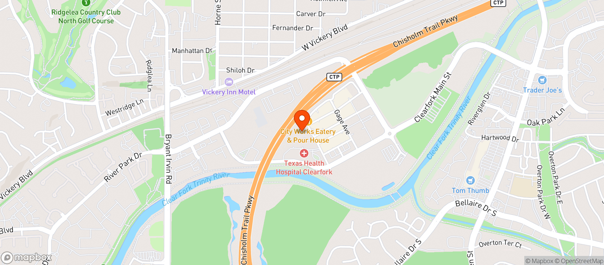 Map showing Amc Dine In Clearfork 8 #259