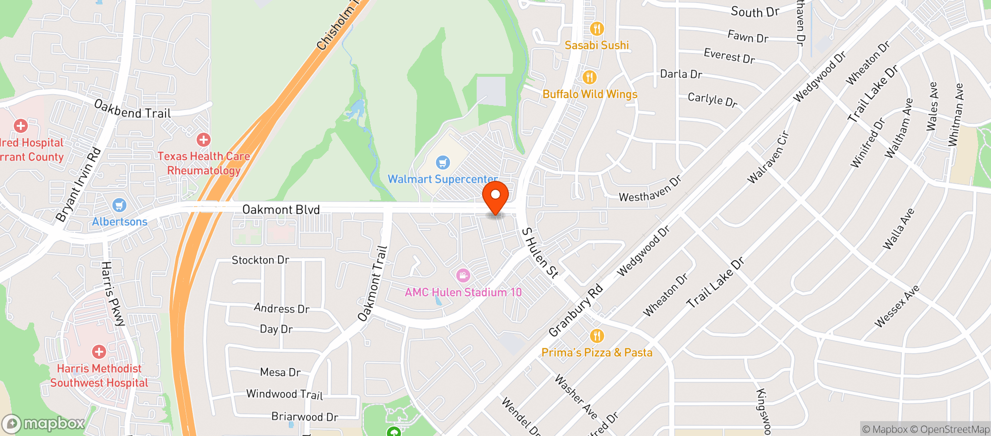 Map showing Oakmont Cbd
