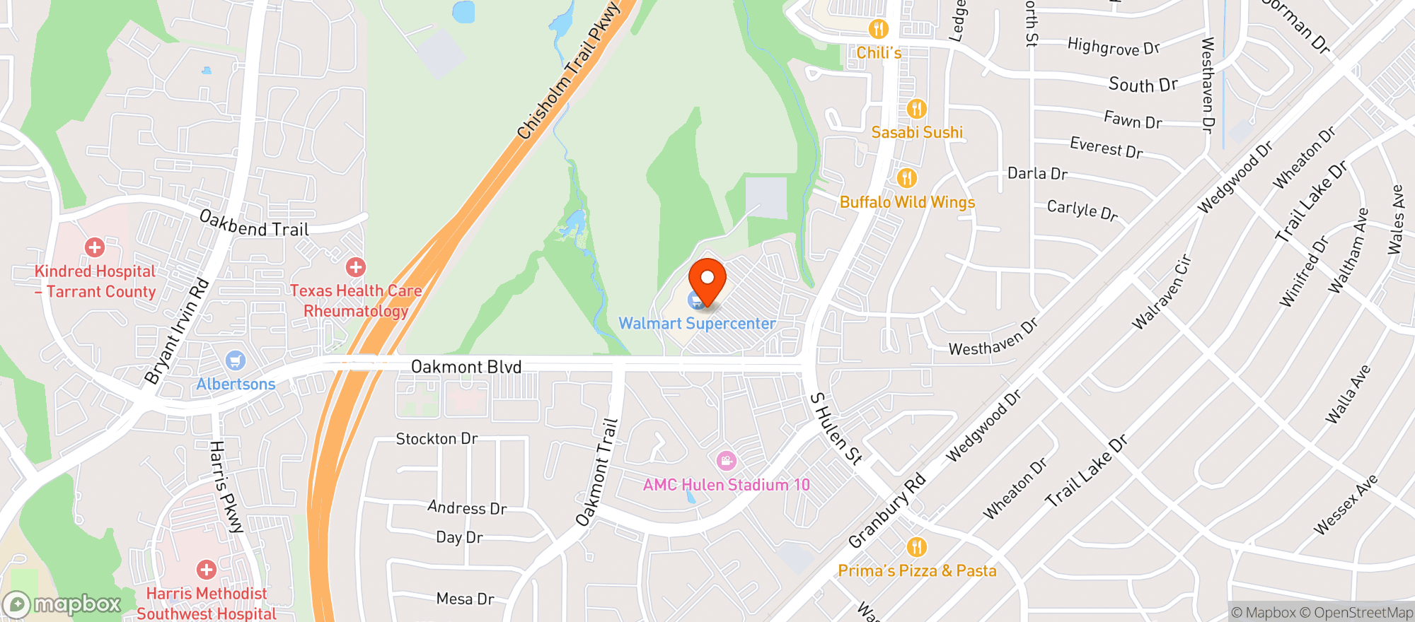 Map showing Walmart Supercenter #590