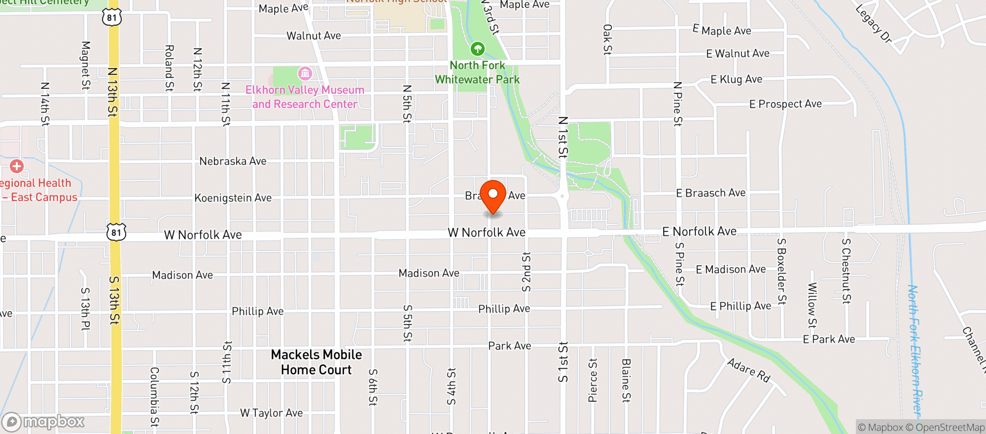 Map showing Pauls Cigar Lounge