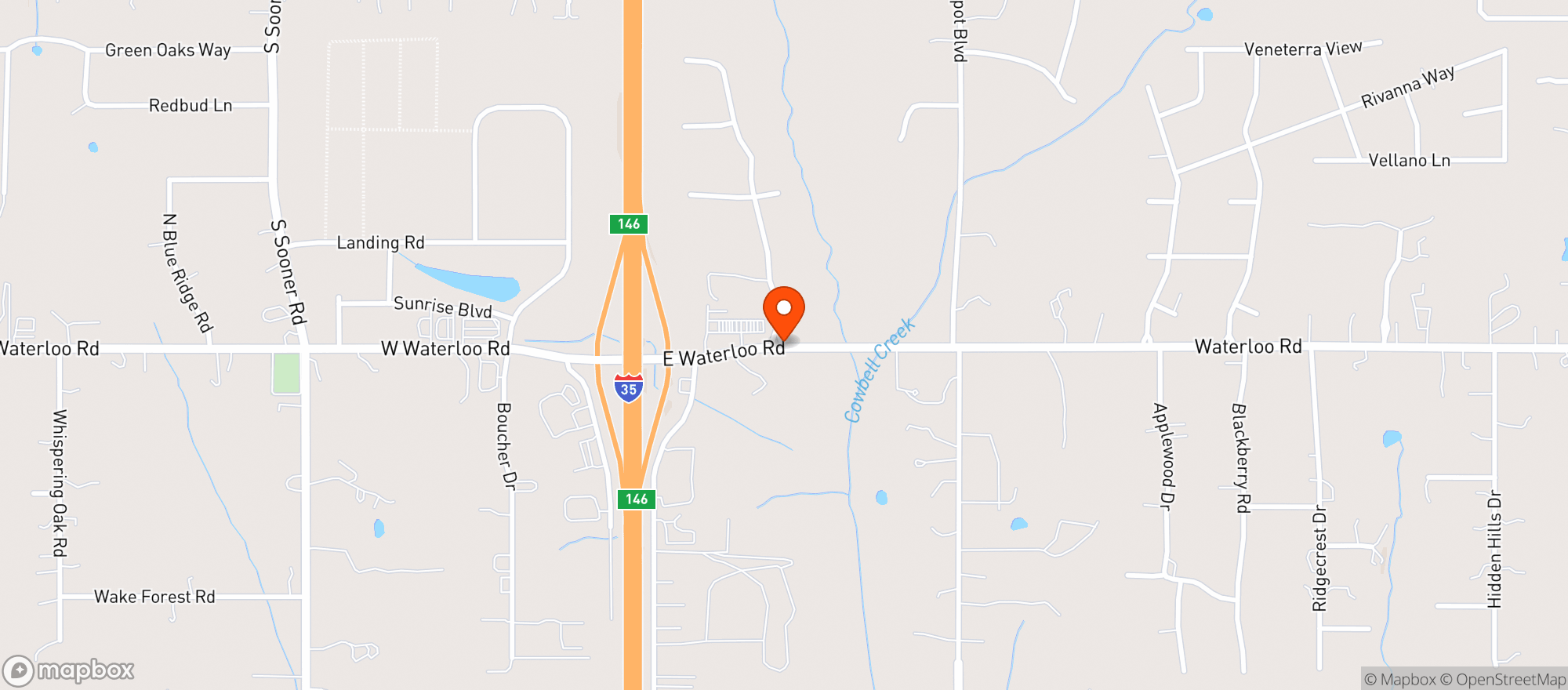Map showing Oncue Express #129