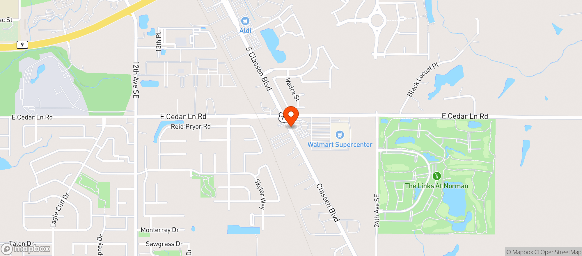 Map showing Walmart Supercenter