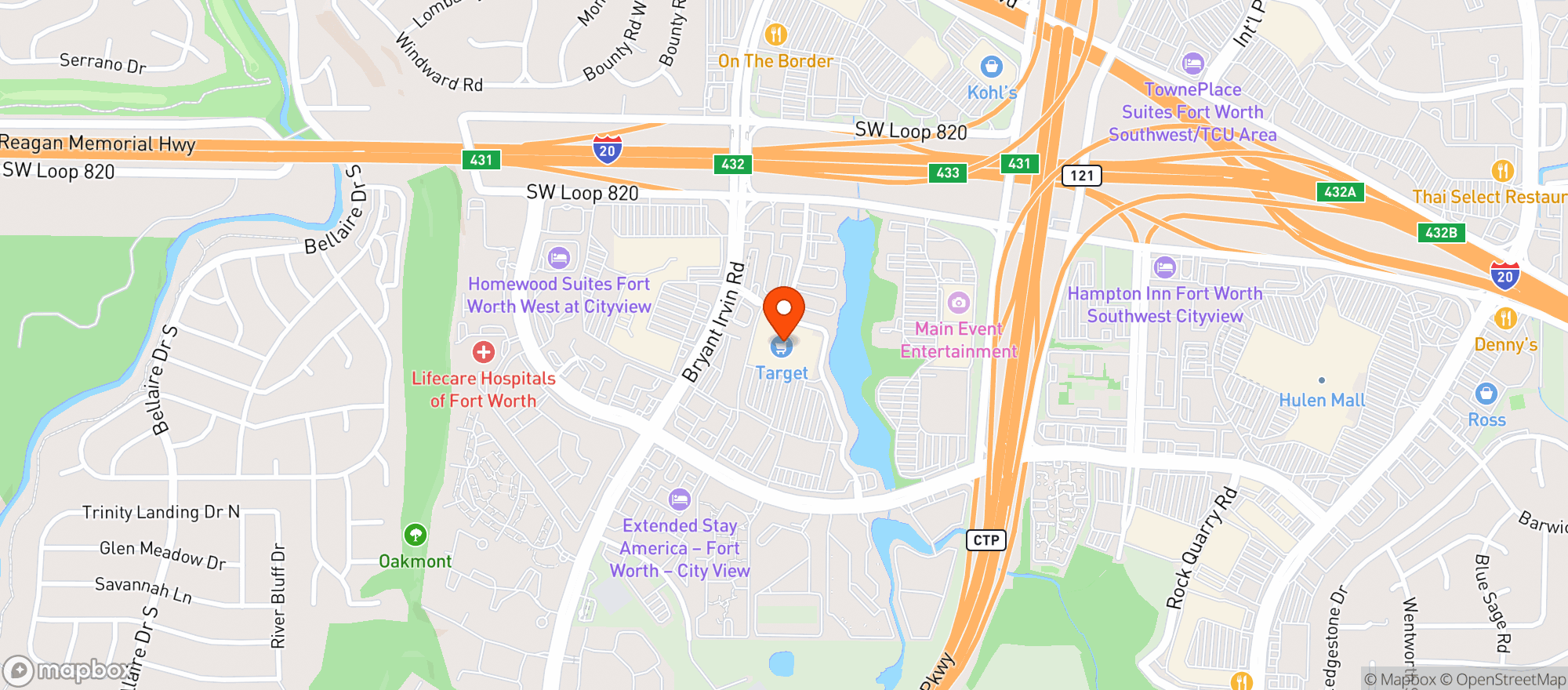 Map showing Target