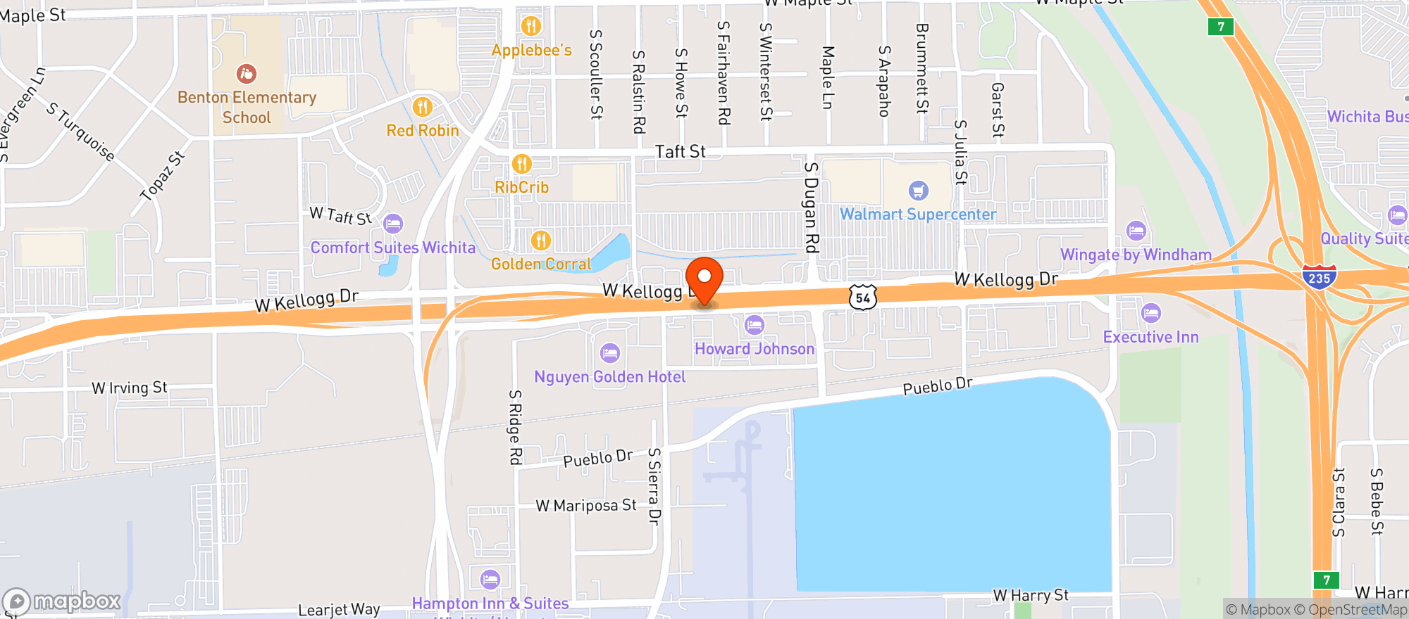 Map showing Texas Roadhouse