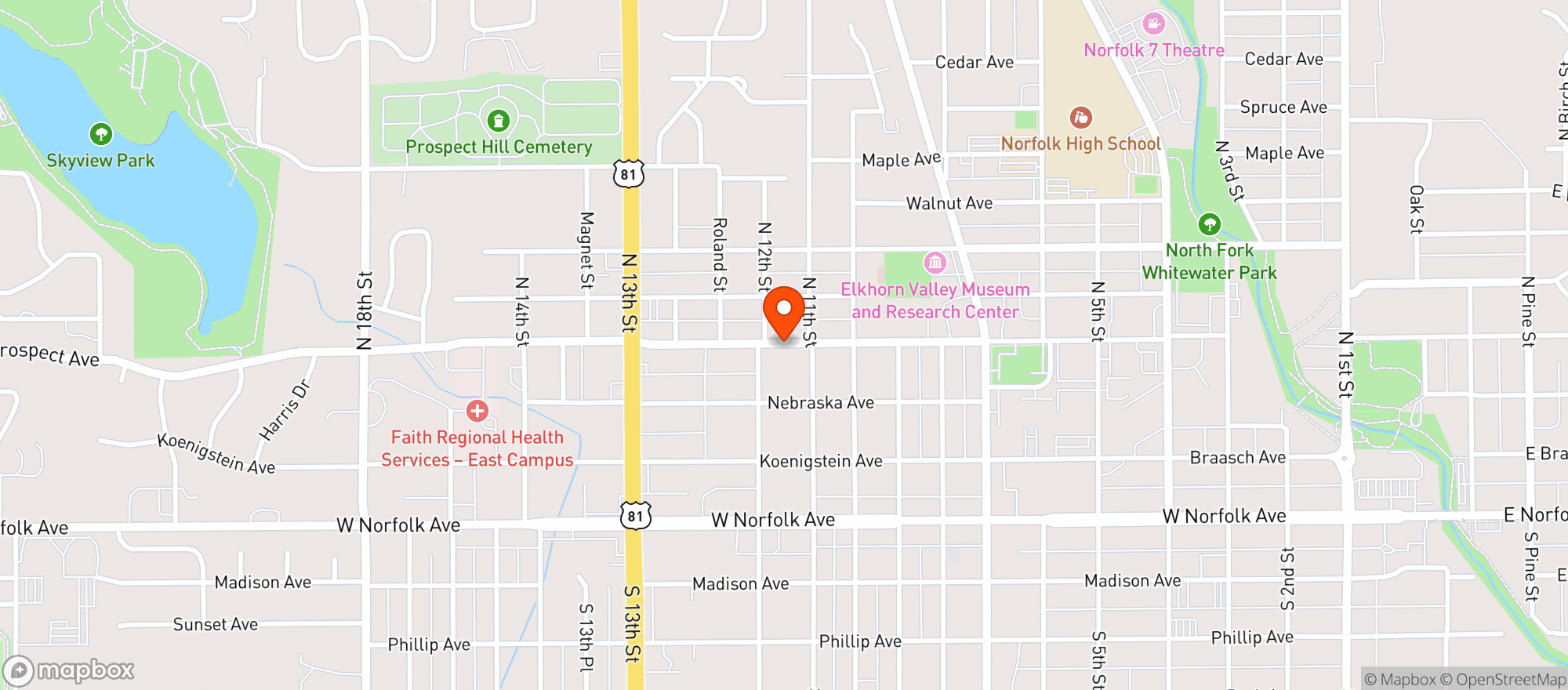 Map showing Off Road Speedway