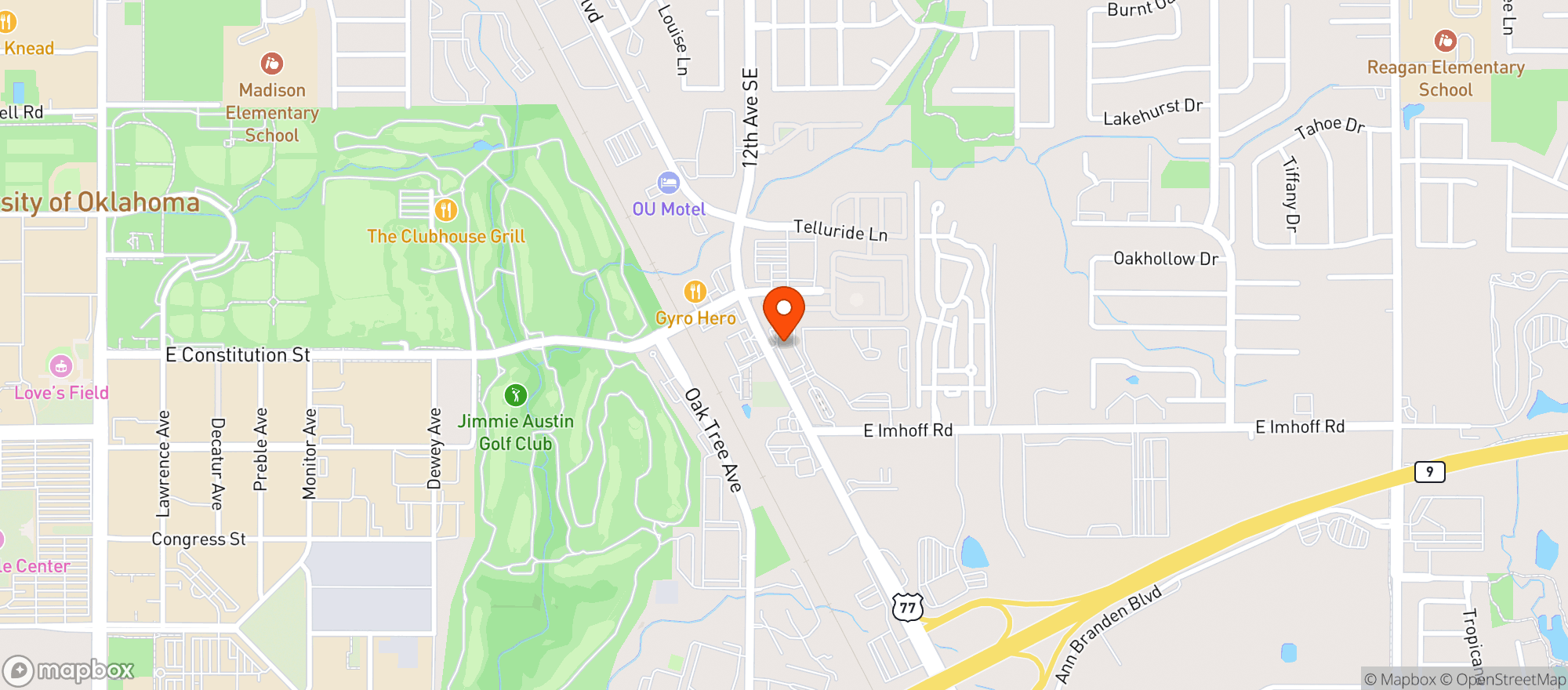 Map showing Norman Discount Liquor - Norman