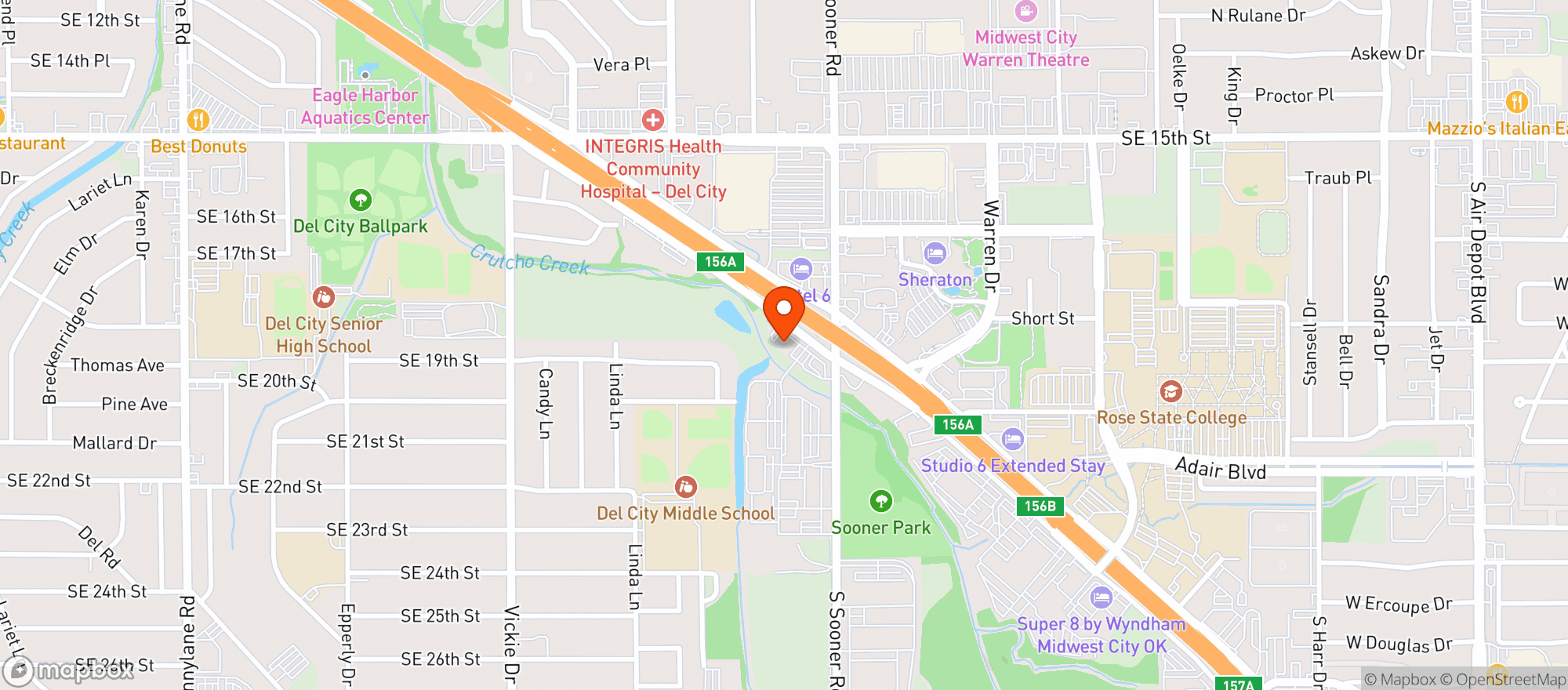 Map showing Buffalo Wild Wings Gril #3420