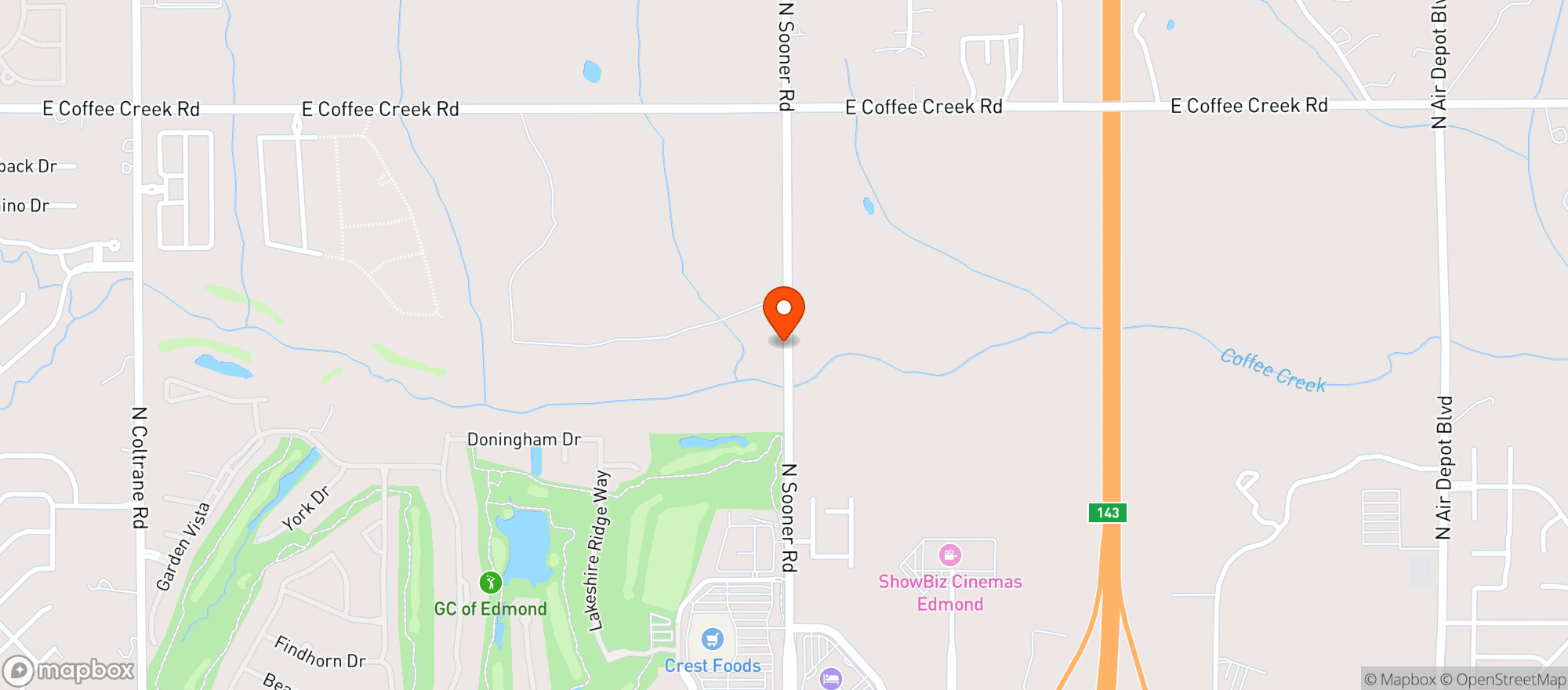 Map showing Crest Foods