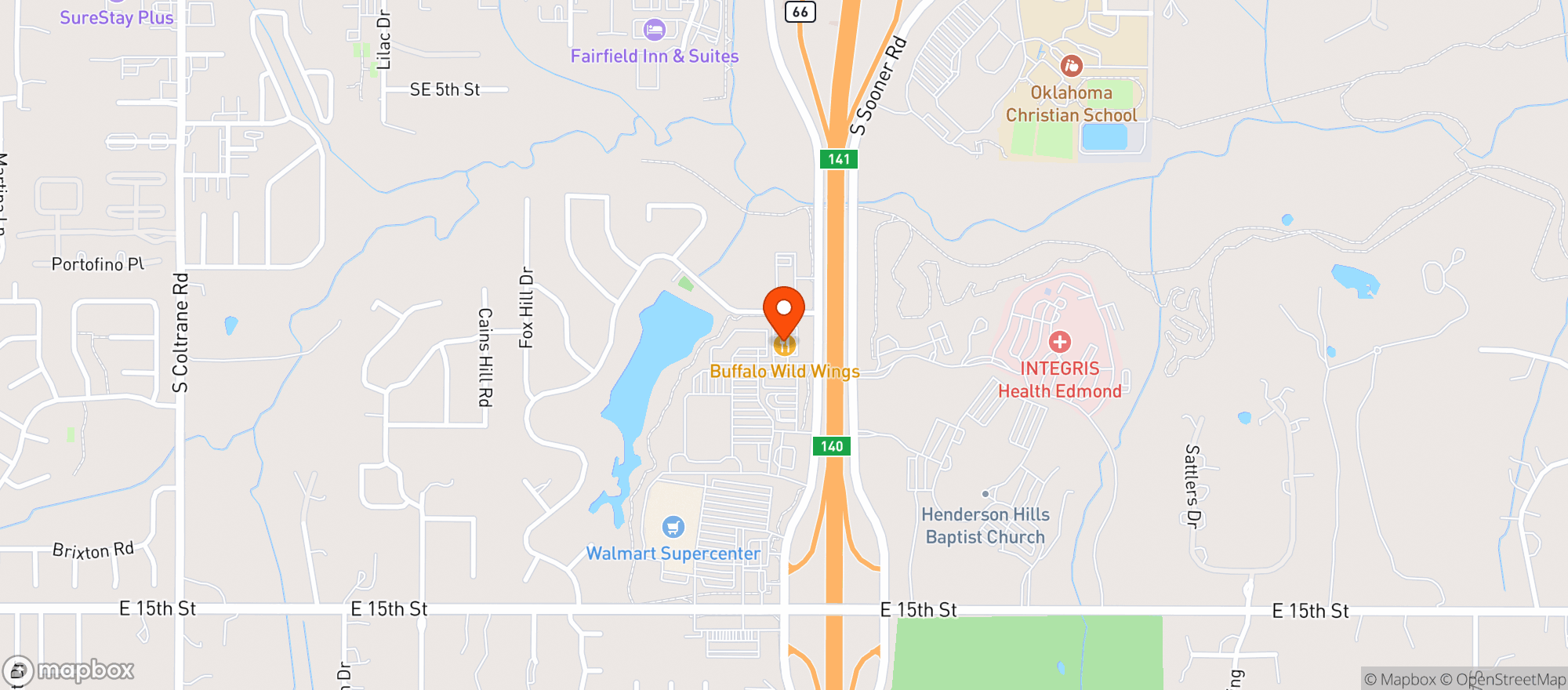 Map showing Buffalo Wild Wings Gril #3786