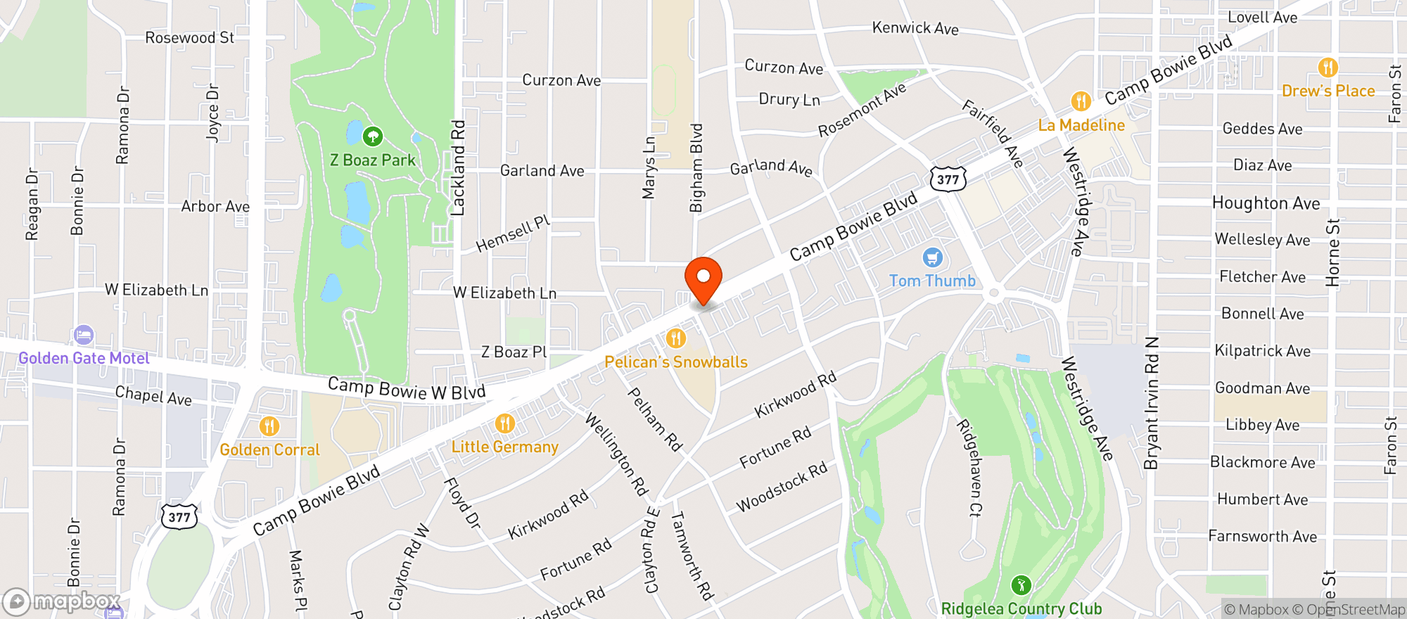 Map showing Racetrac