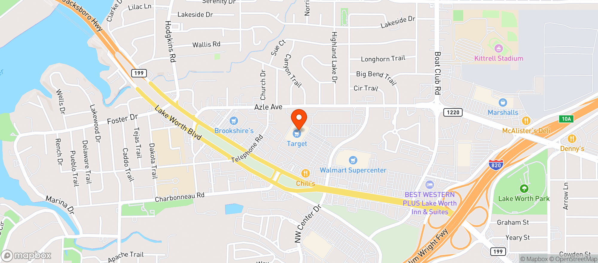 Map showing Target