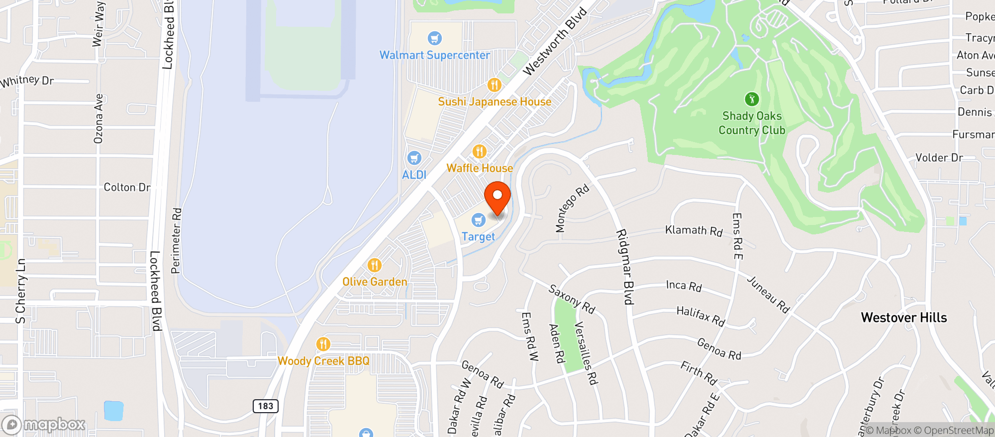 Map showing Target