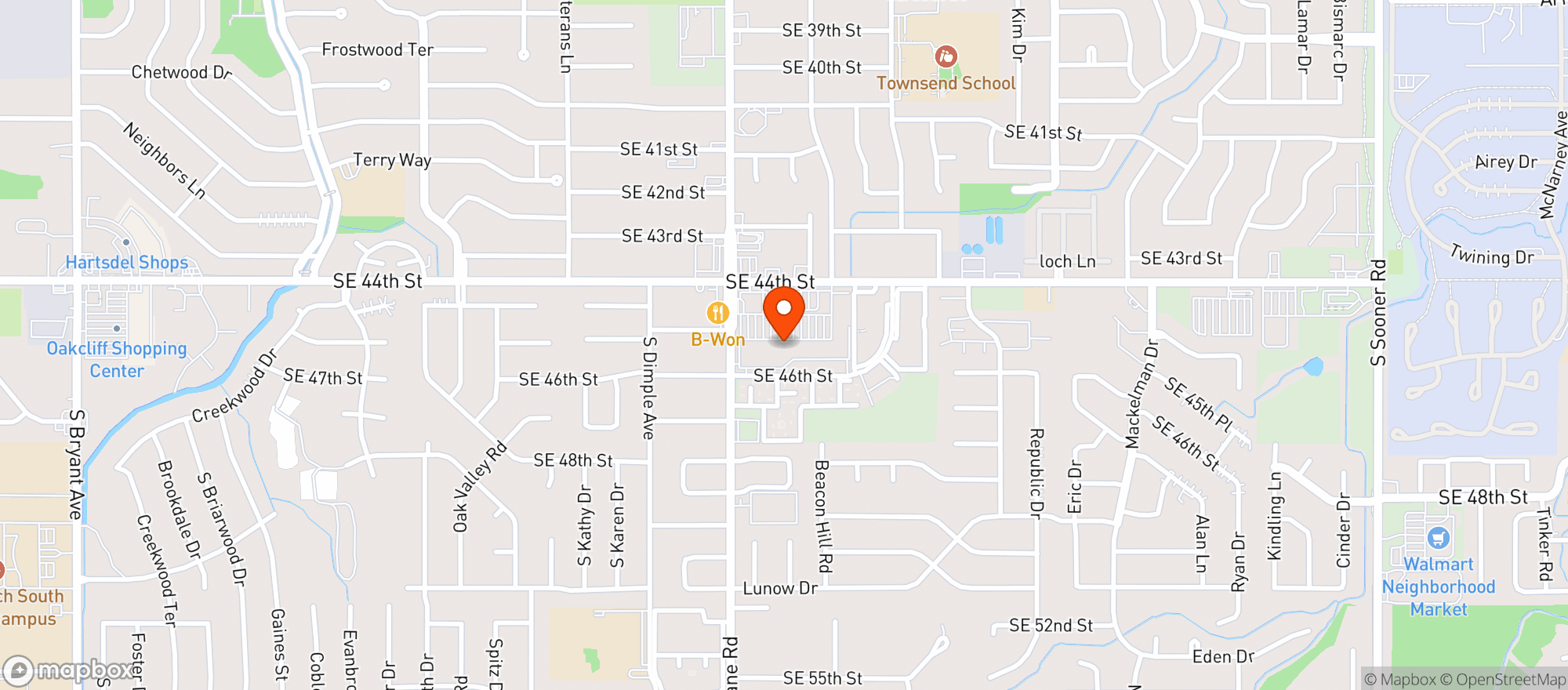 Map showing Marcuss Cork & Bottle - Okc/del City