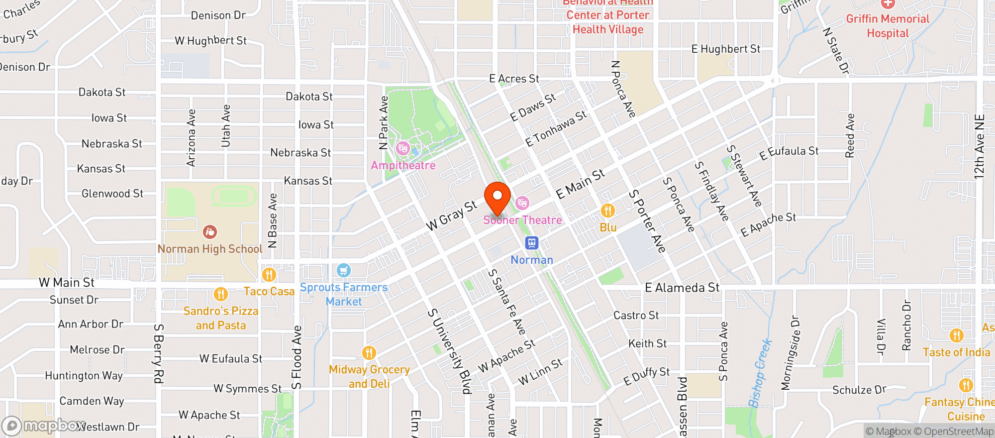 Map showing Benvenutis Ristorante