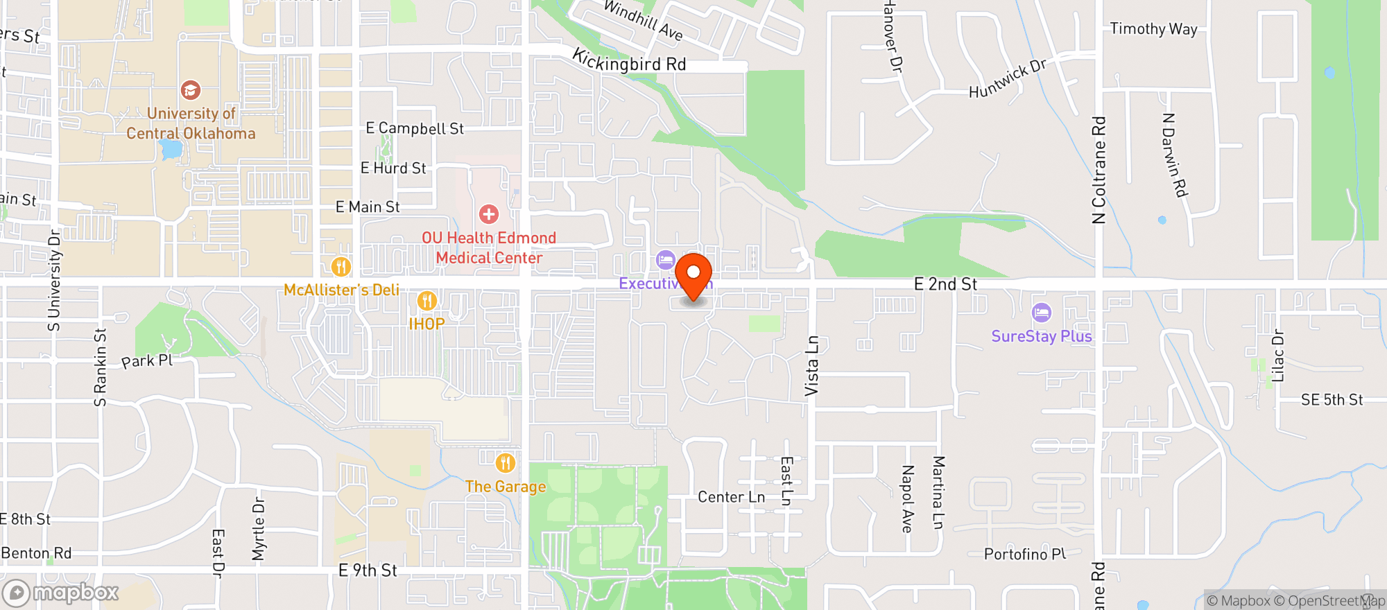 Map showing Top Edmond Liquor - Edmond