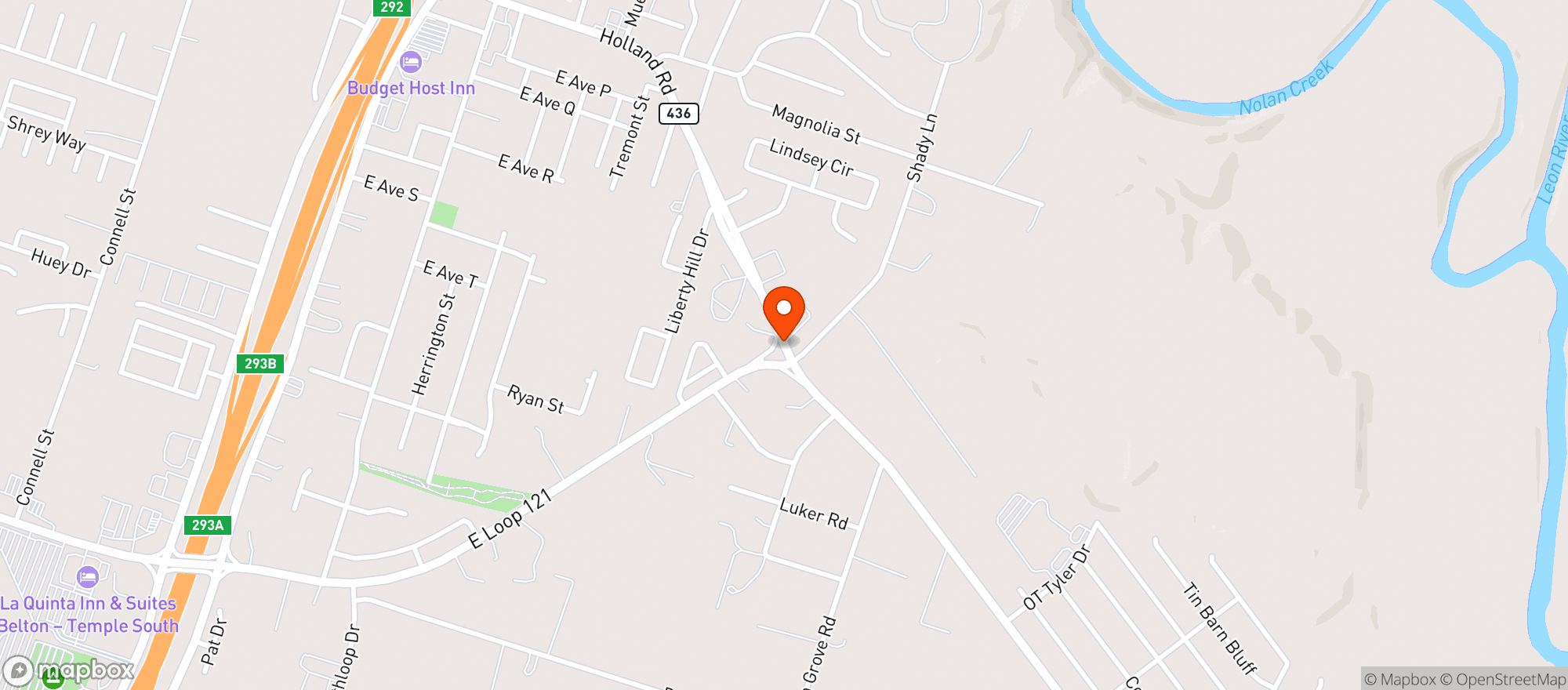 Map showing Longhorn Drive In Grocery