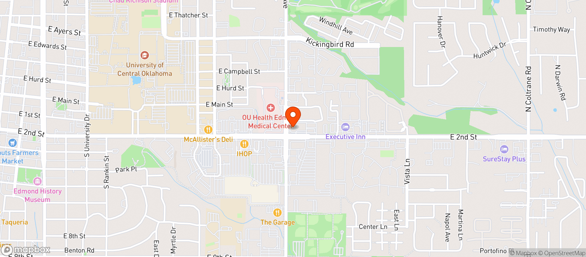 Map showing Breeze In & Out - Edmond
