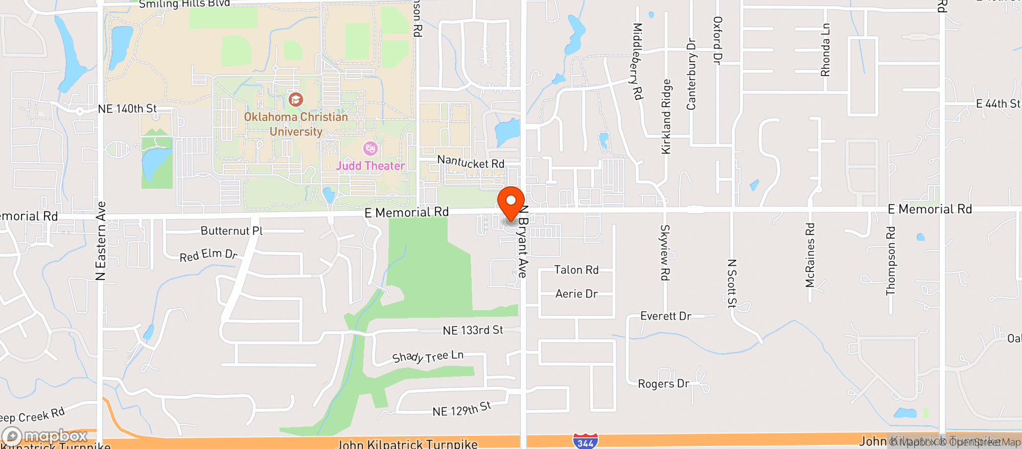 Map showing Goodies Spirits - Edmond