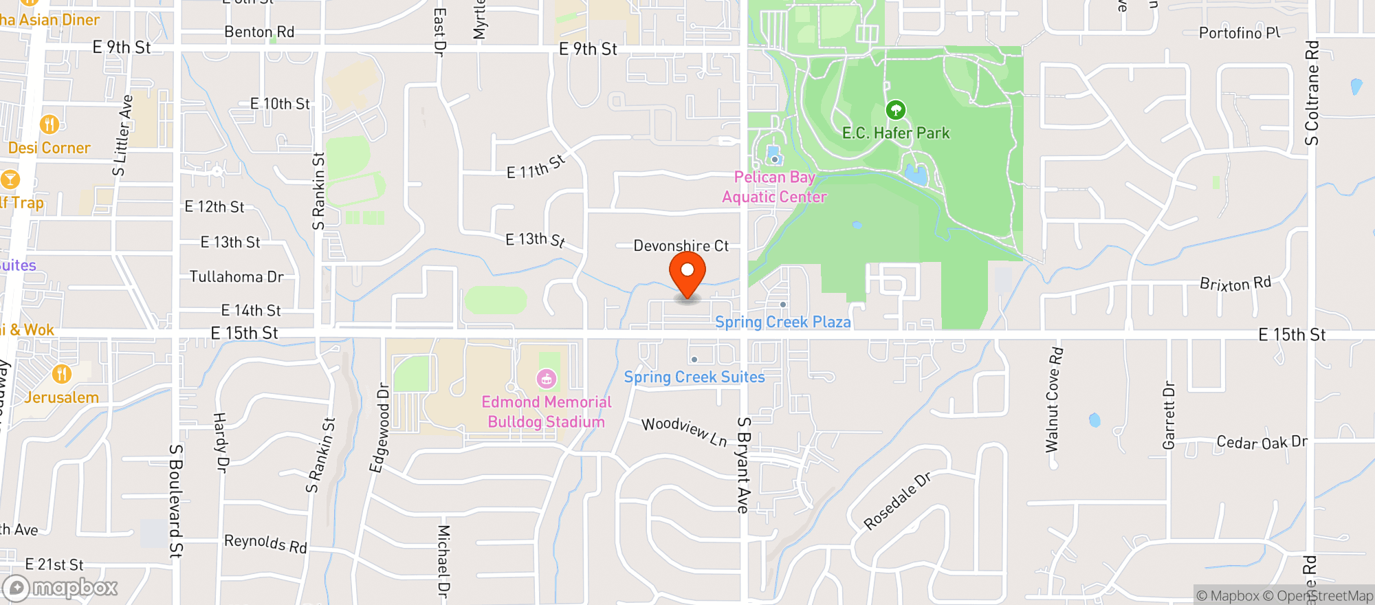 Map showing Louies Grill & Bar
