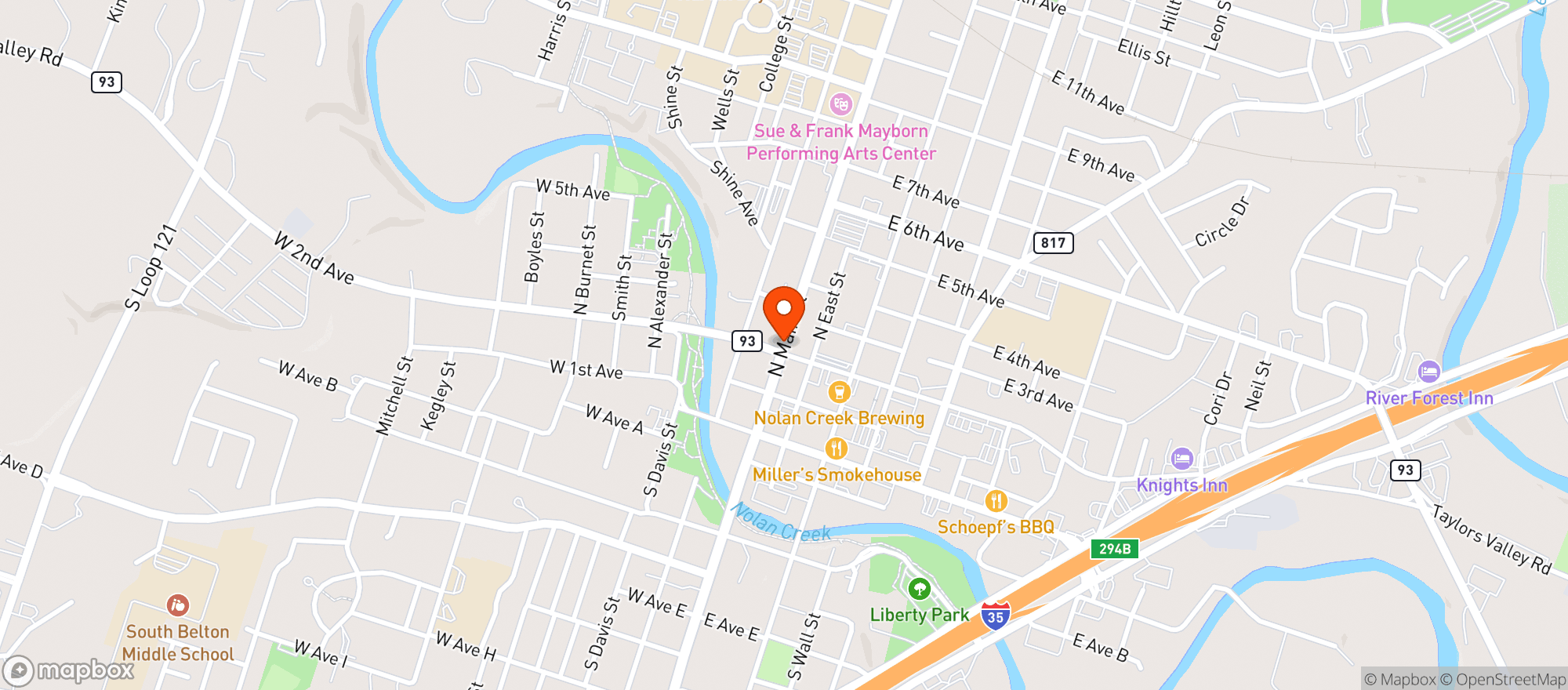 Map showing Speedy Mart