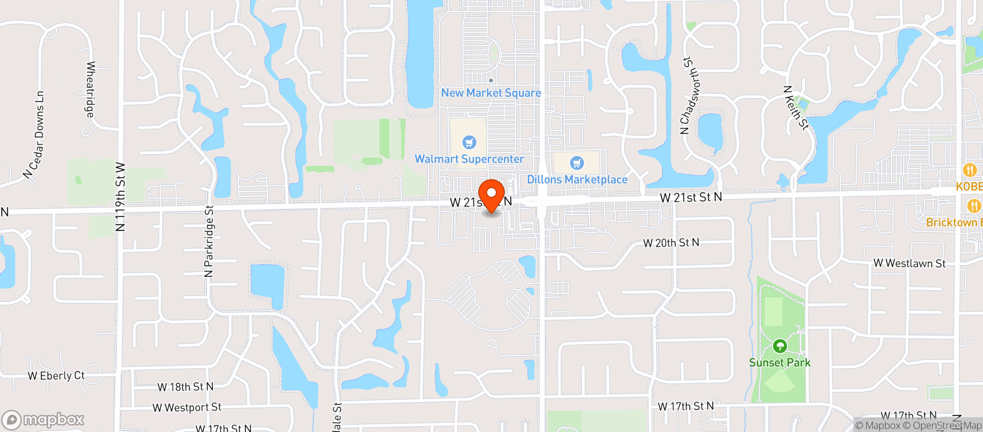 Map showing GreenAcres Market