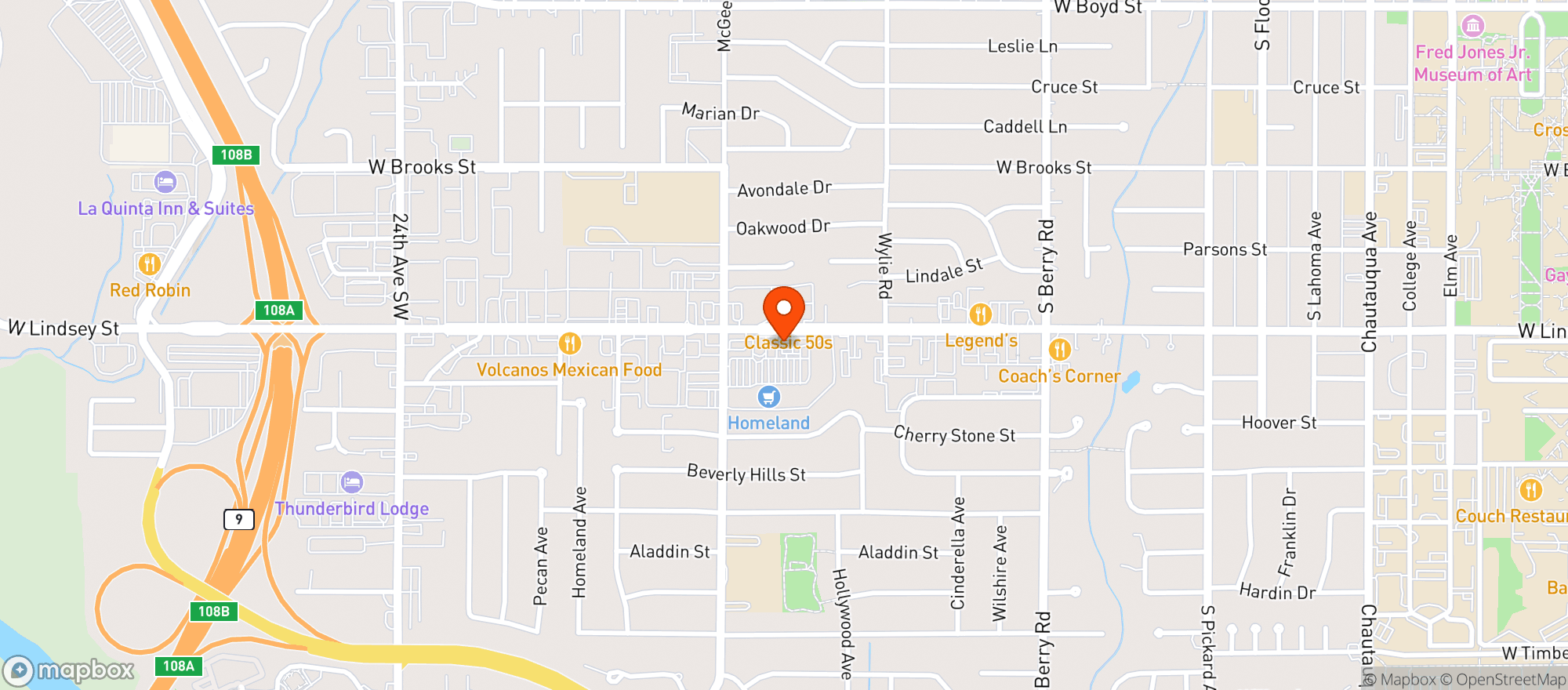Map showing Homeland (Norman - 200)